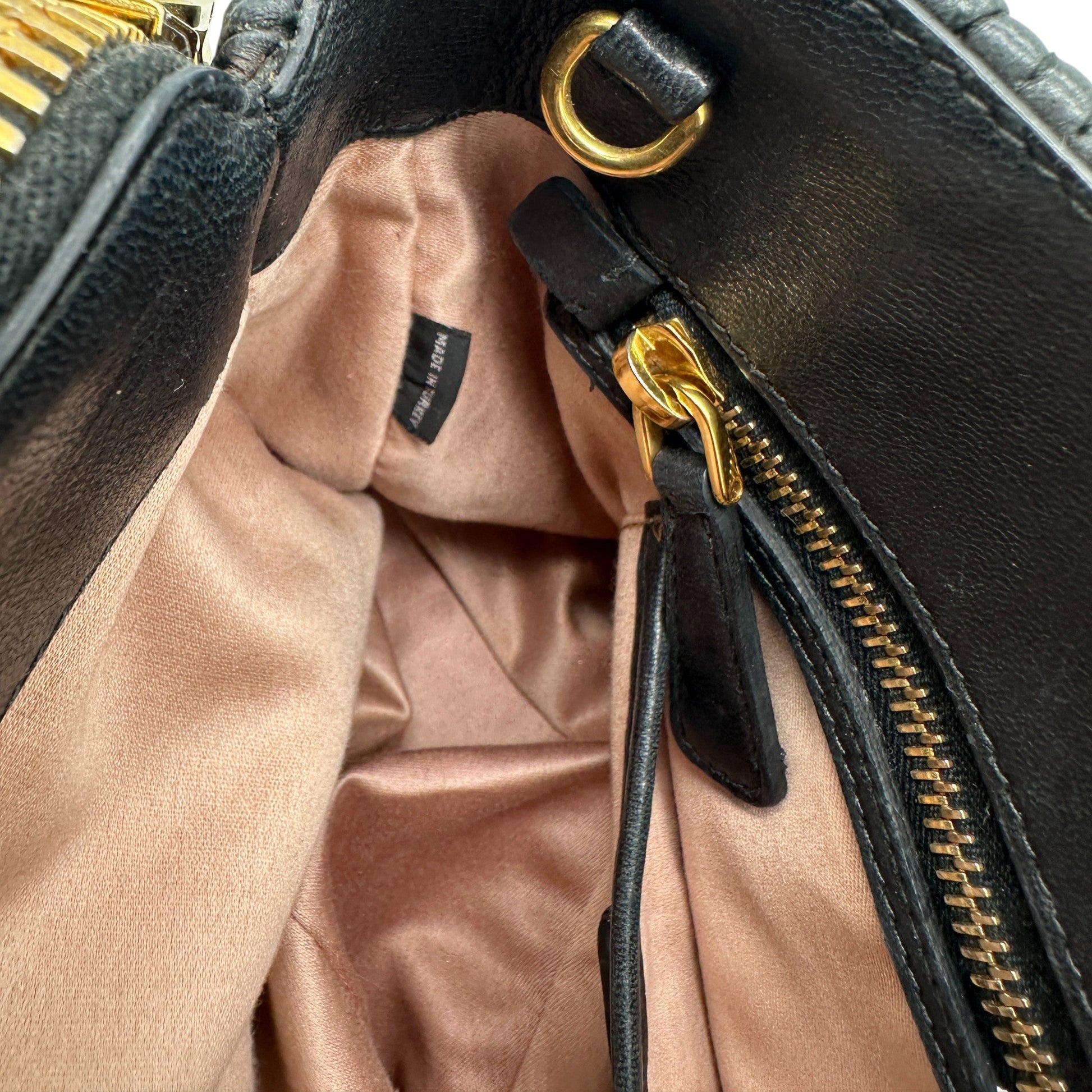 Miu Miu Matelassè Black Leather Handbag - Thanks it's Vintage