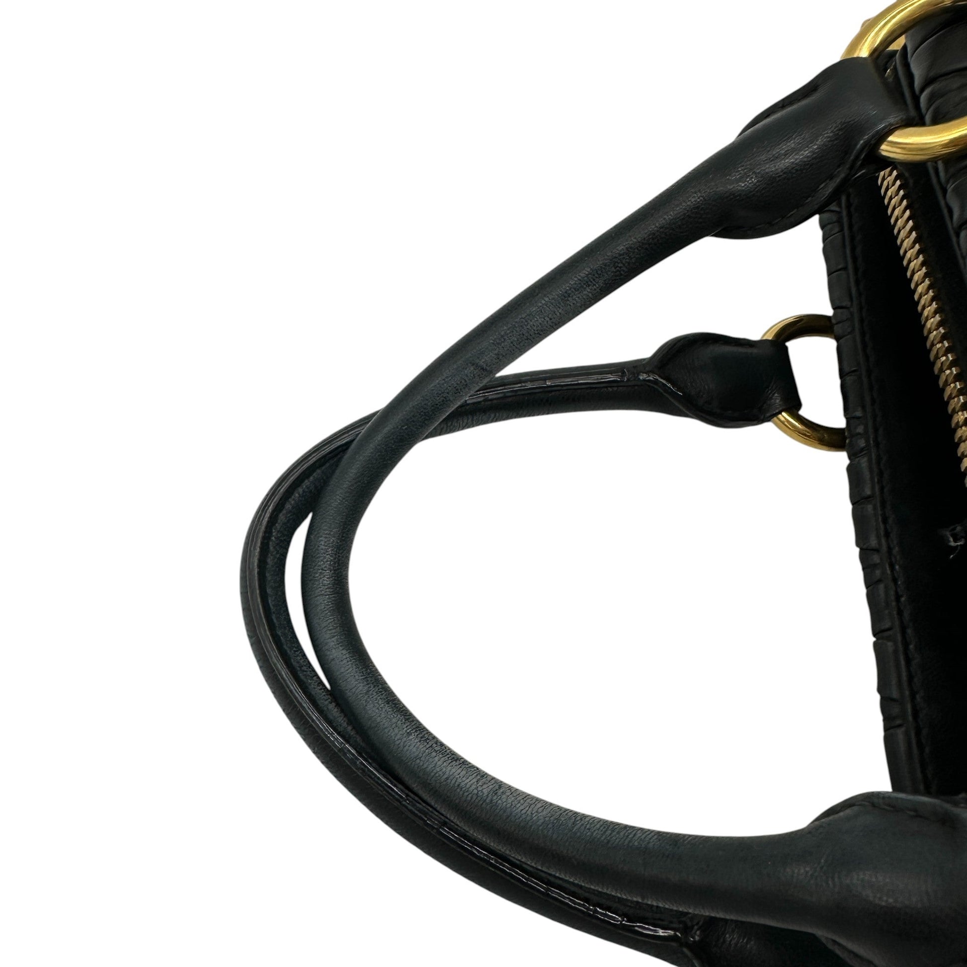 Miu Miu Matelassè Black Leather Handbag - Thanks it's Vintage