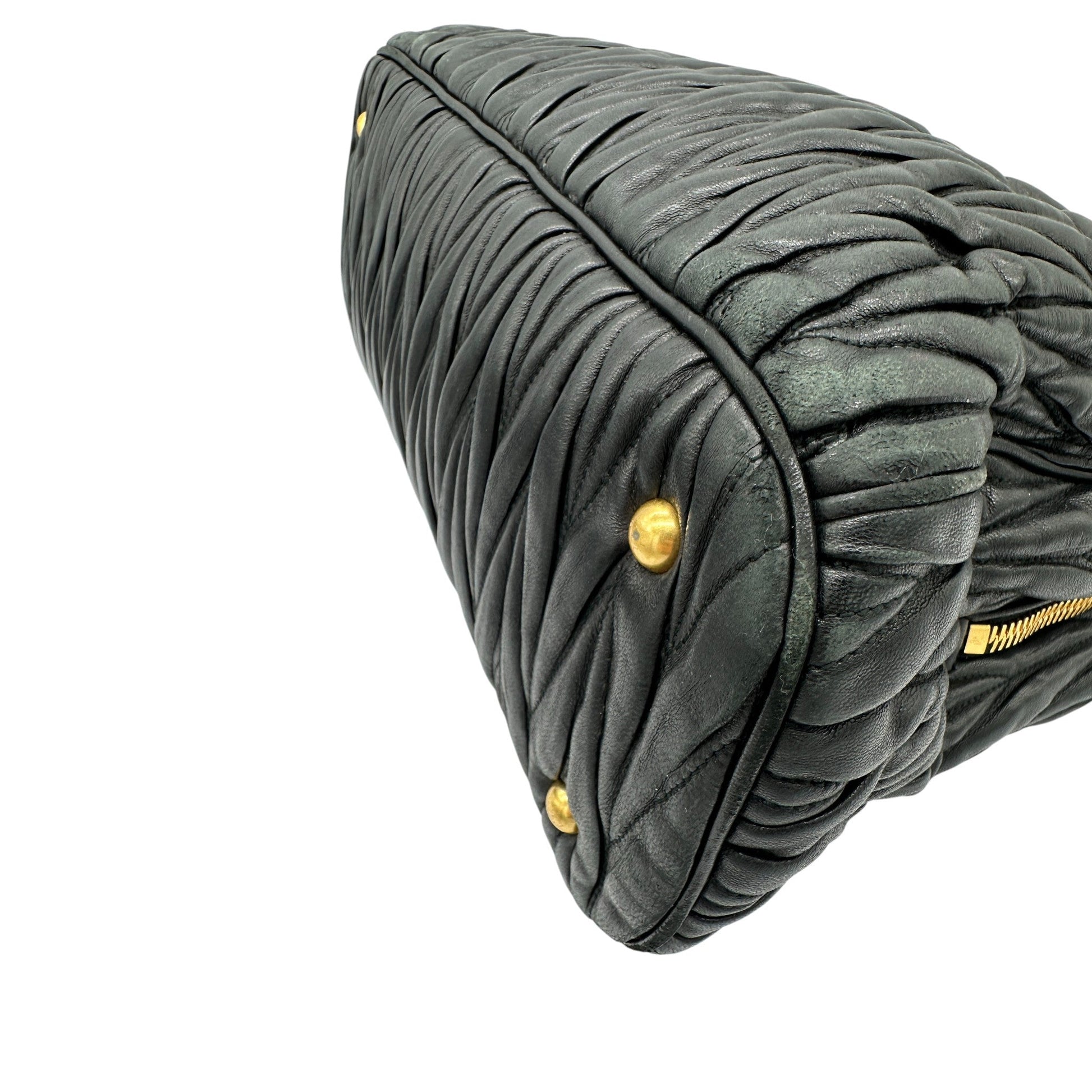 Miu Miu Matelassè Black Leather Handbag - Thanks it's Vintage