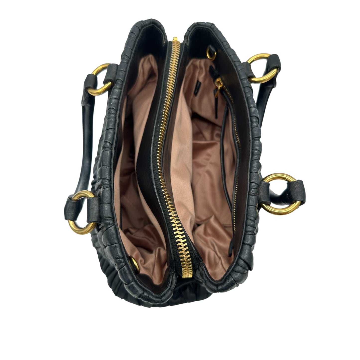 Miu Miu Matelassè Black Leather Handbag - Thanks it's Vintage