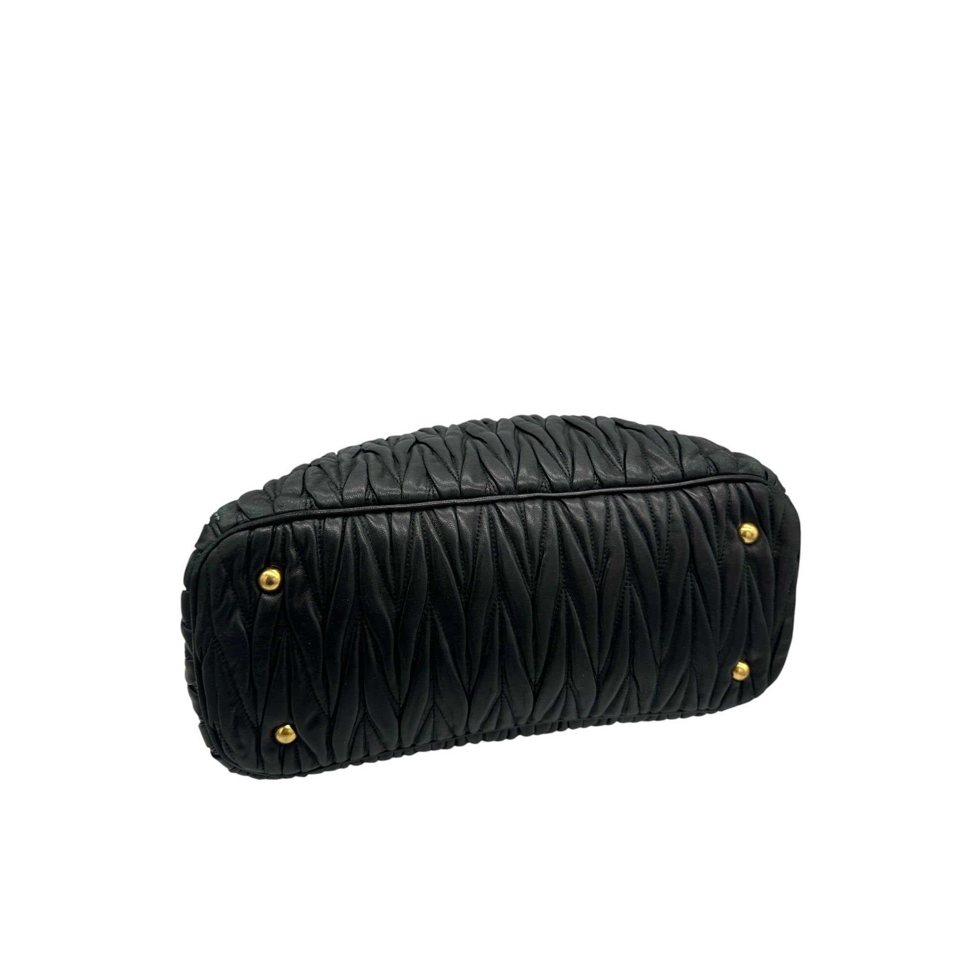 Miu Miu Matelassè Black Leather Handbag - Thanks it's Vintage