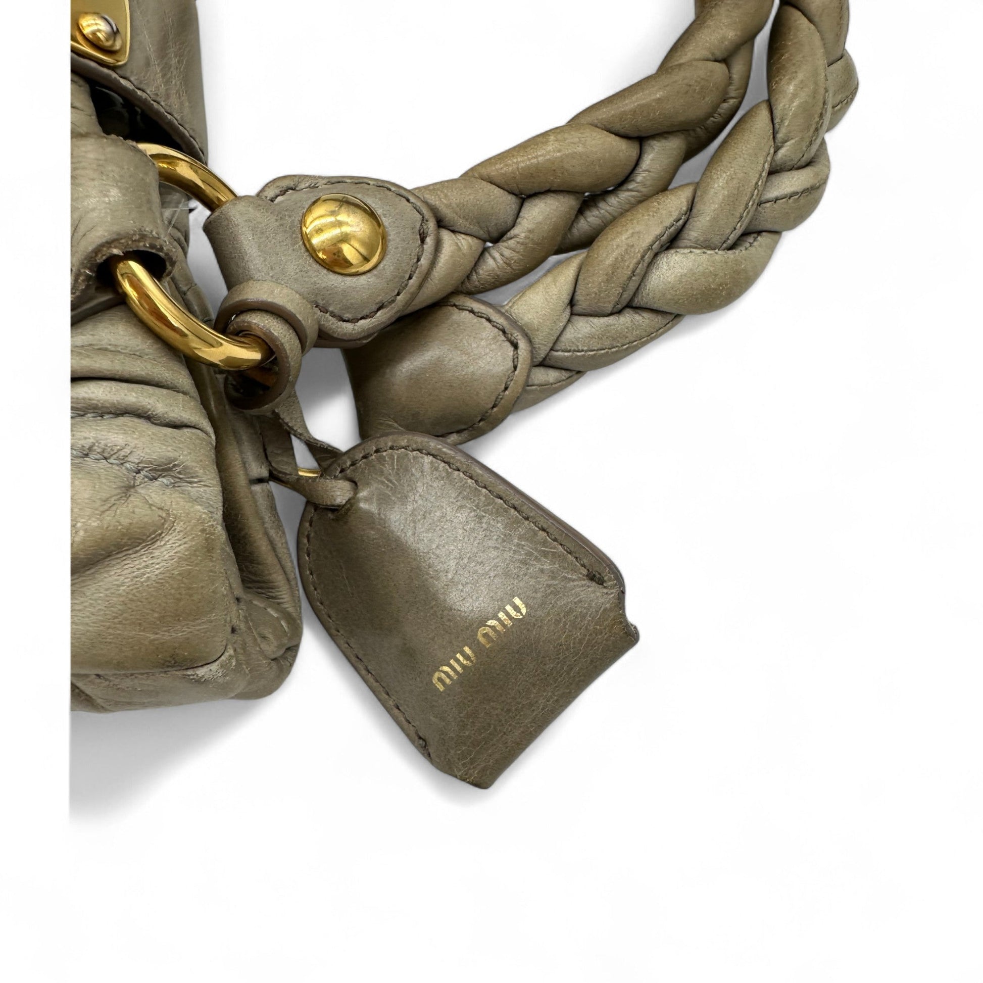 Miu Miu Matelassè Handbag in grey leather - Thanks it's Vintage