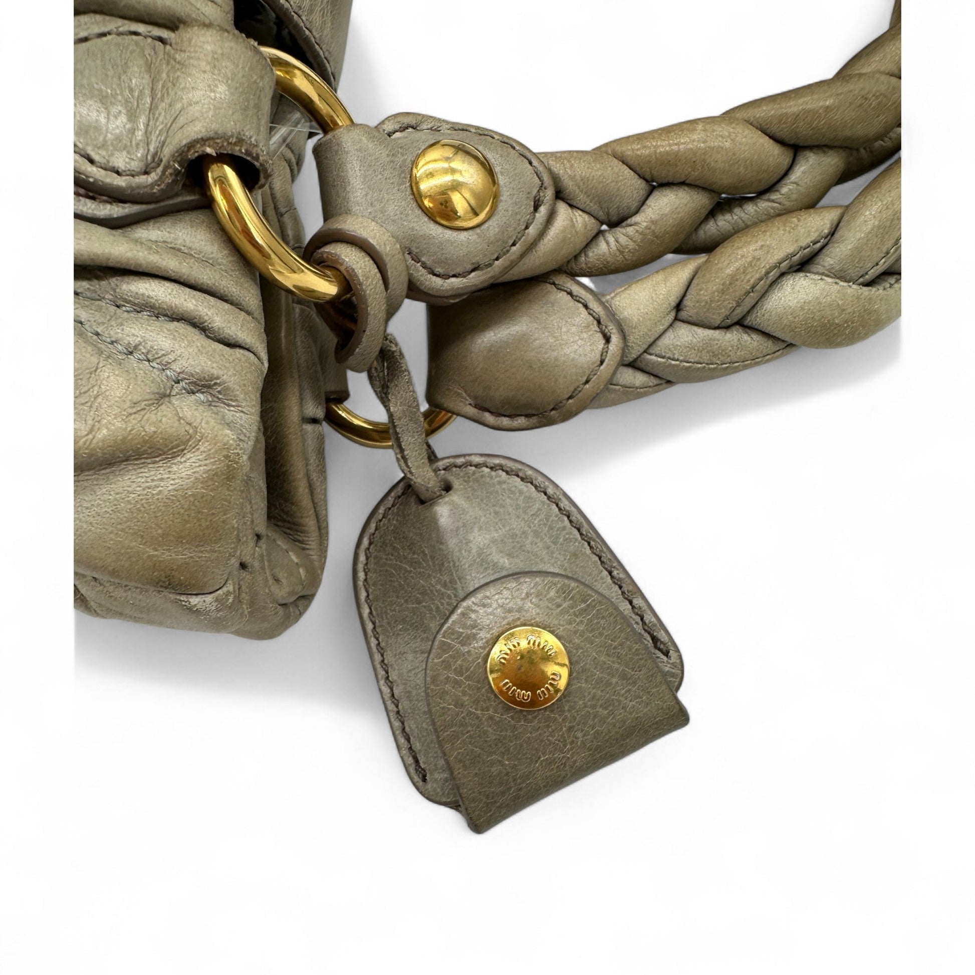 Miu Miu Matelassè Handbag in grey leather - Thanks it's Vintage