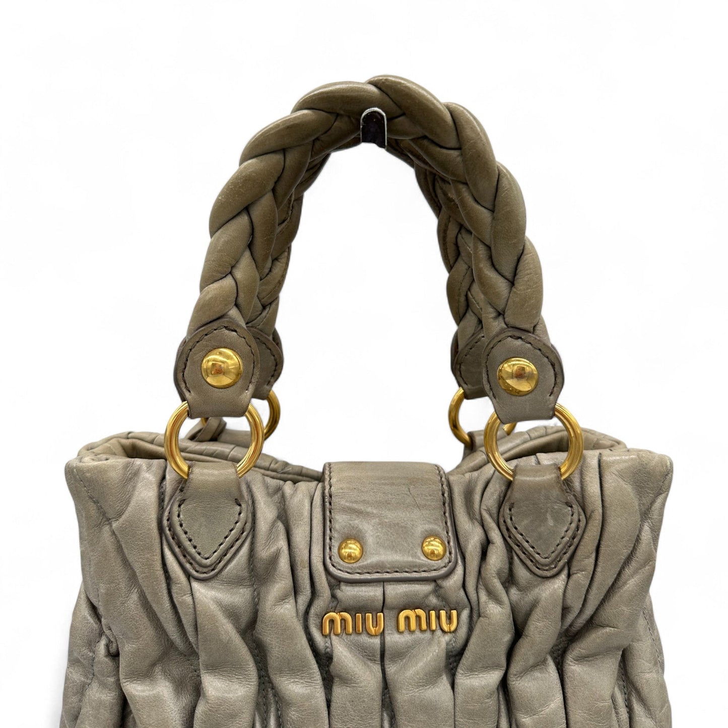 Miu Miu Matelassè Handbag in grey leather - Thanks it's Vintage