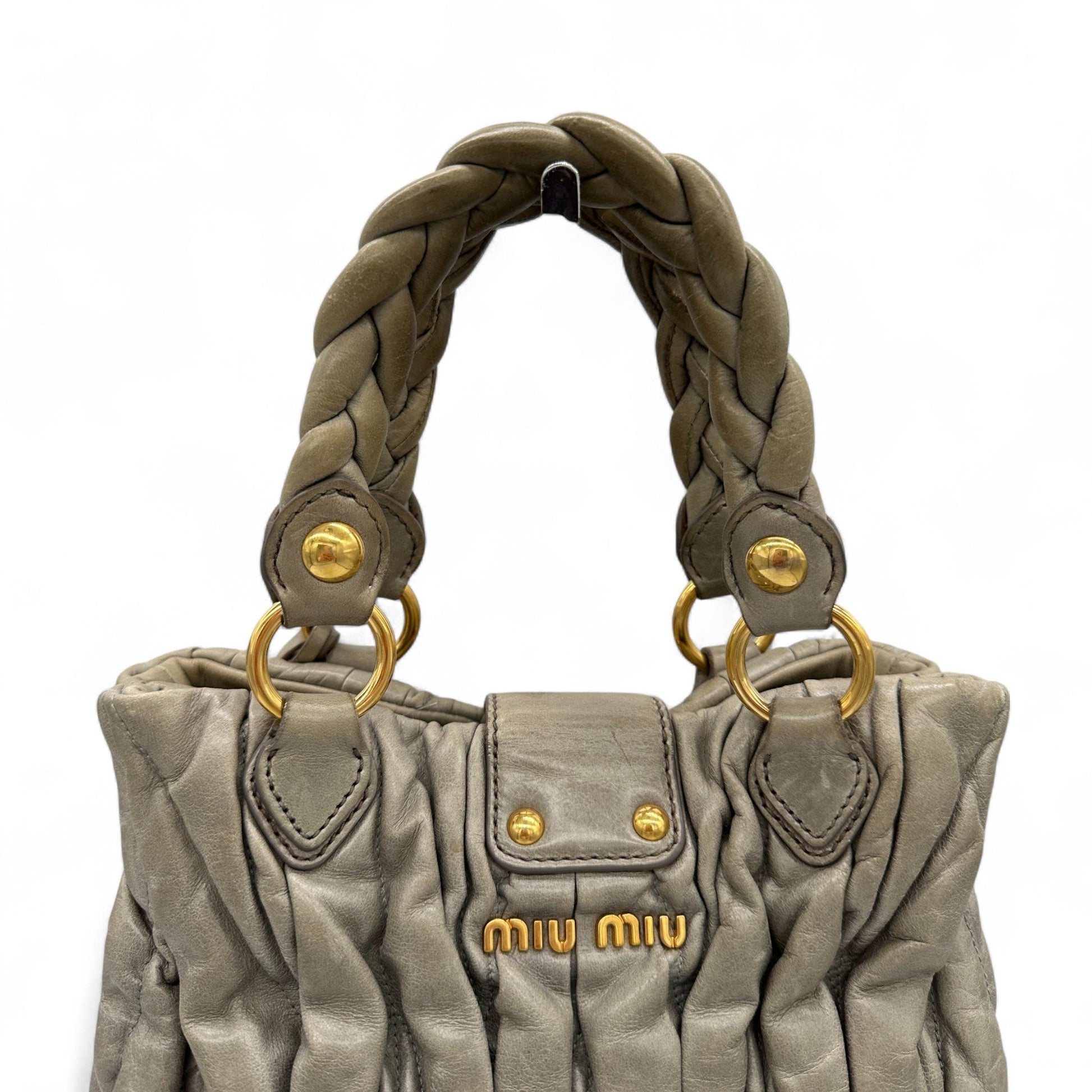 Miu Miu Matelassè Handbag in grey leather - Thanks it's Vintage