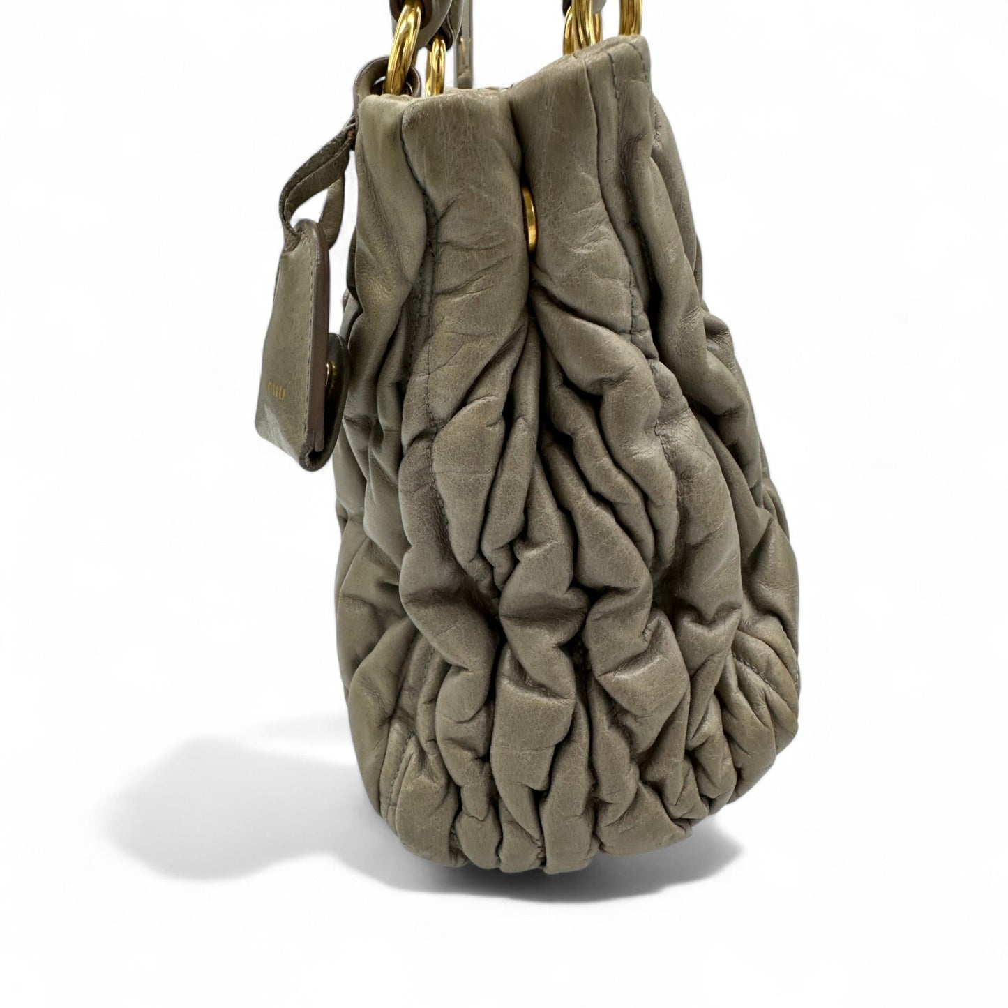 Miu Miu Matelassè Handbag in grey leather - Thanks it's Vintage