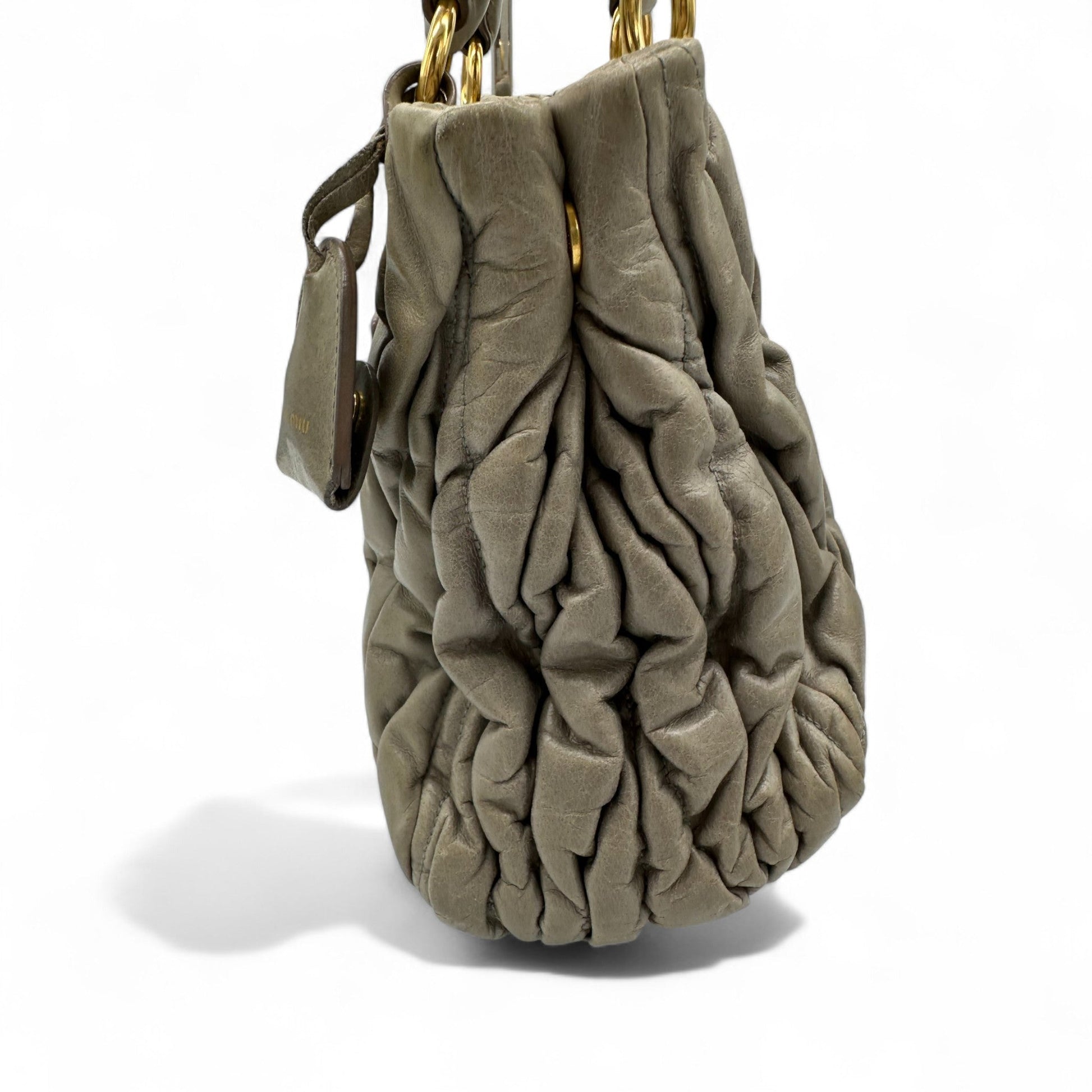 Miu Miu Matelassè Handbag in grey leather - Thanks it's Vintage