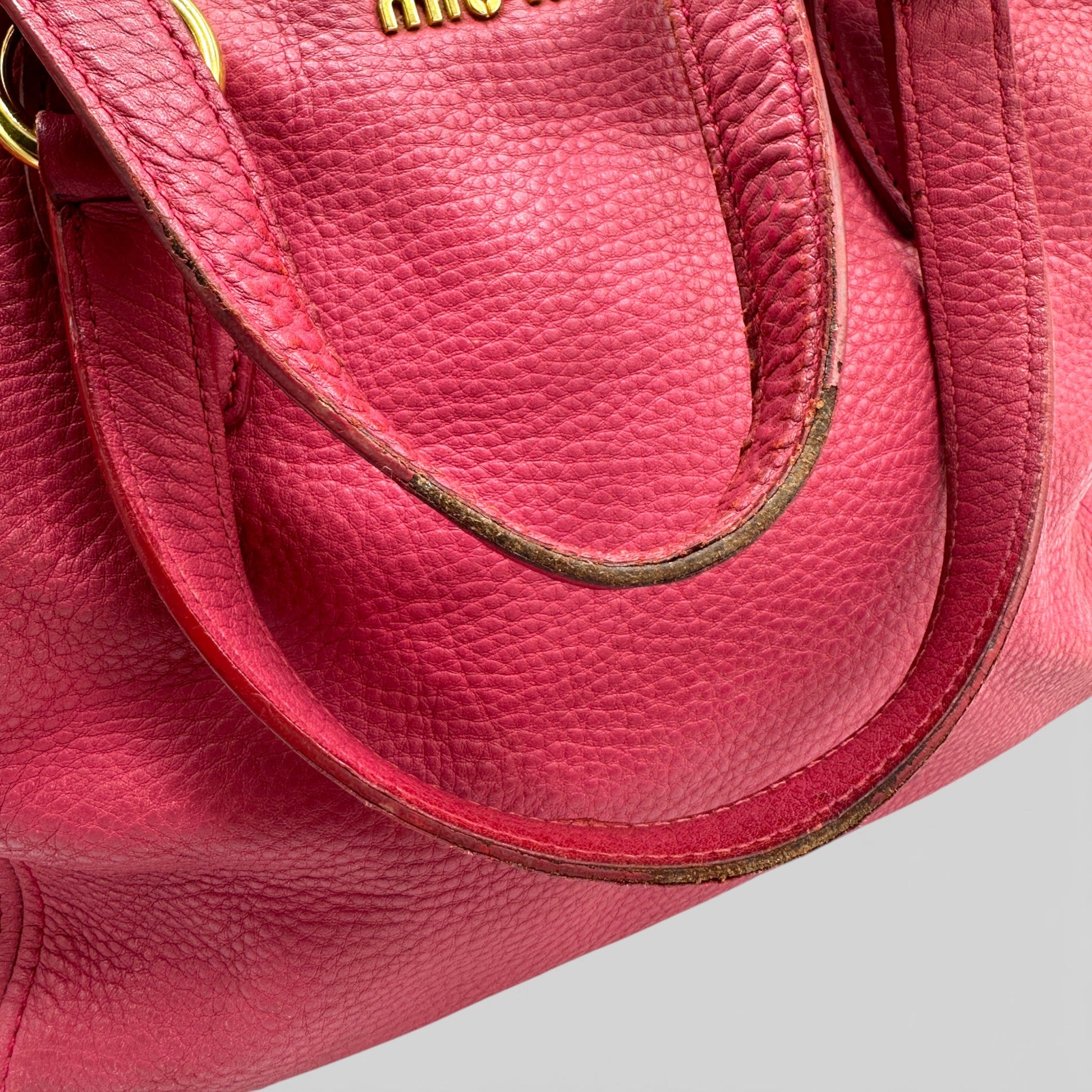 Miu Miu Pink Leather 2 - Way Handbag - Thanks it's Vintage