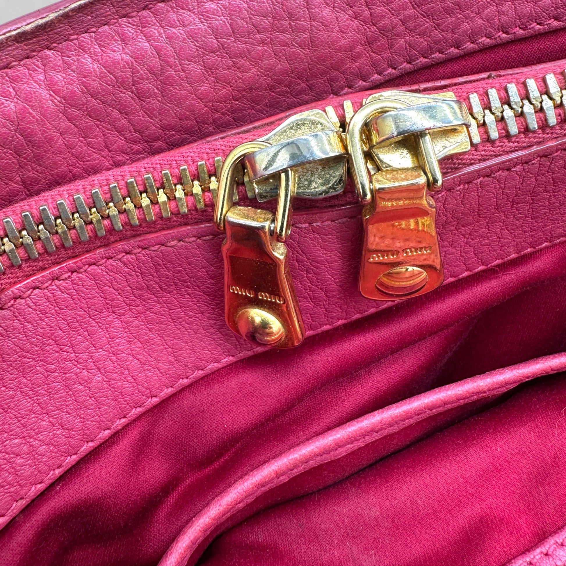 Miu Miu Pink Leather 2 - Way Handbag - Thanks it's Vintage