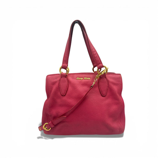 Miu Miu Pink Leather 2 - Way Handbag - Thanks it's Vintage