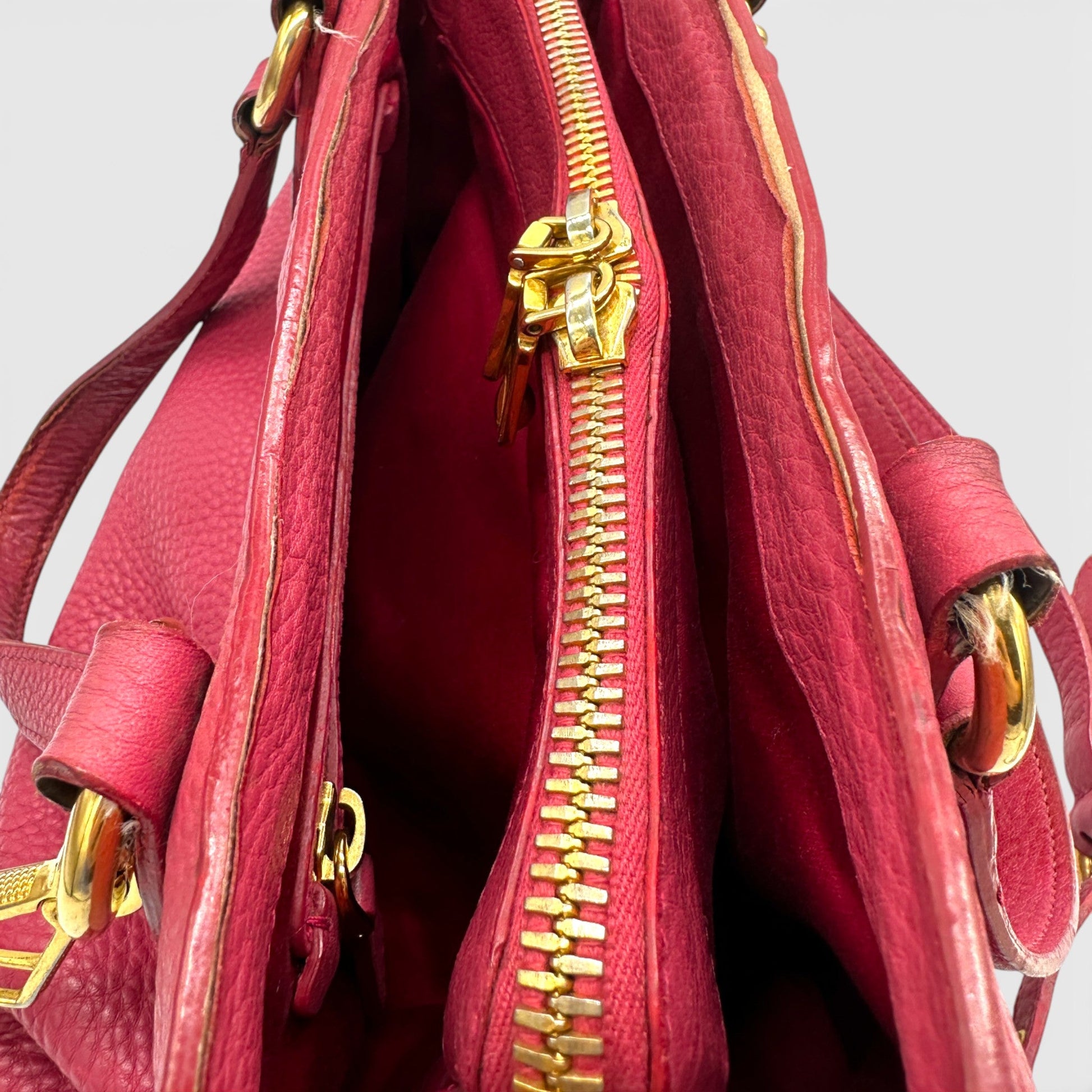 Miu Miu Pink Leather 2 - Way Handbag - Thanks it's Vintage