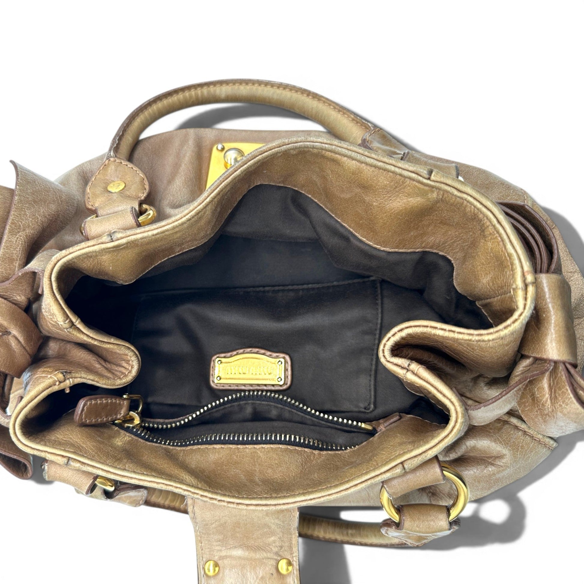 Miu Miu Vitello Lux Bow Handbag - Thanks it's Vintage