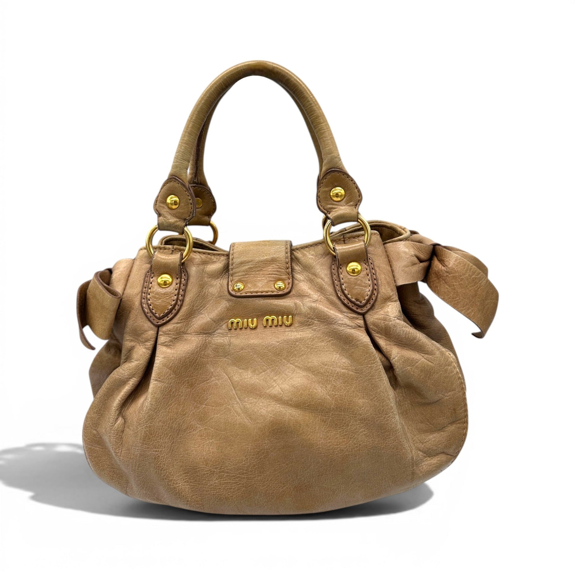Miu Miu Vitello Lux Bow Handbag - Thanks it's Vintage
