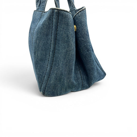Prada Canapa Denim Tote Bag - Thanks it's Vintage