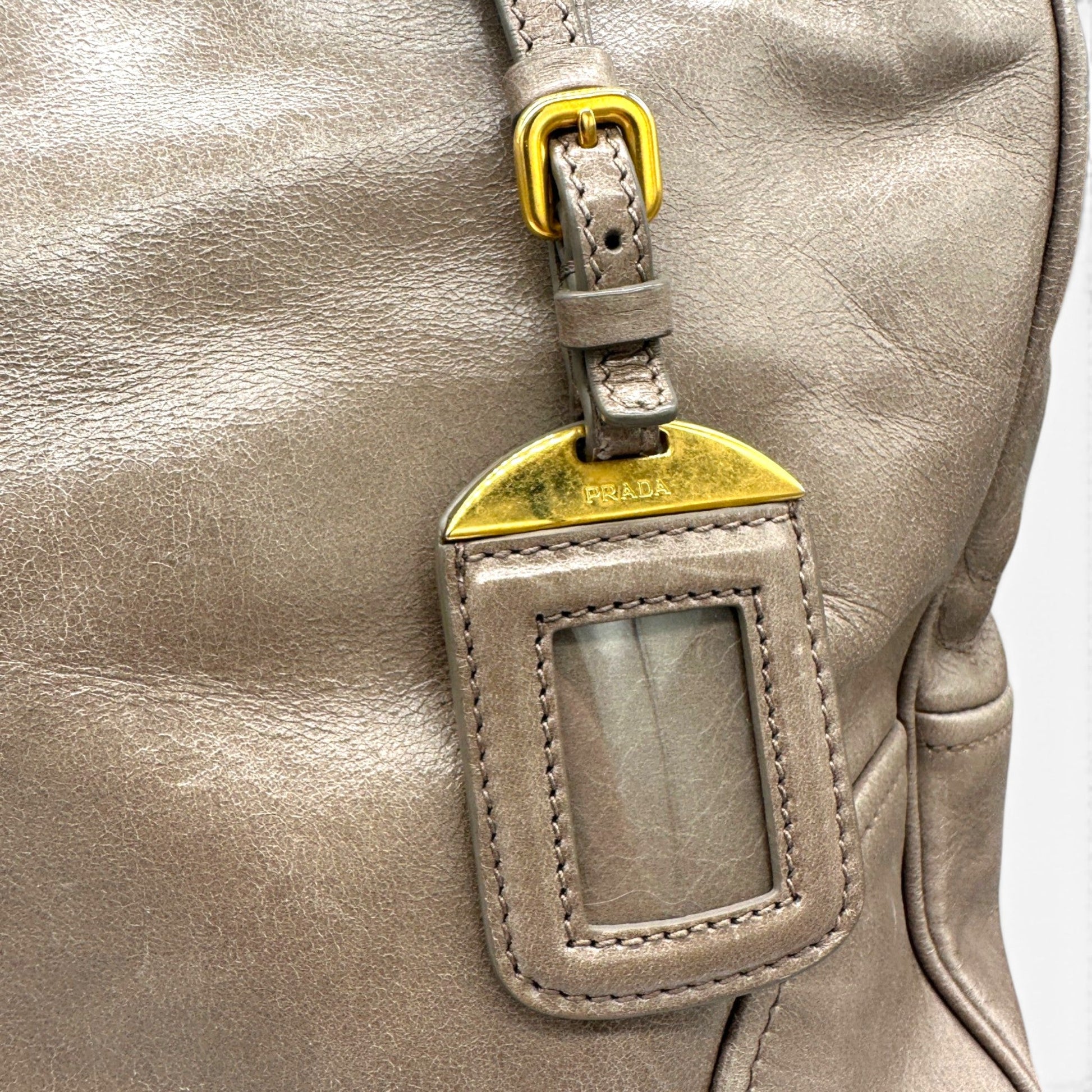 Prada Vitello Shine Leather Tote Bag - Thanks it's Vintage