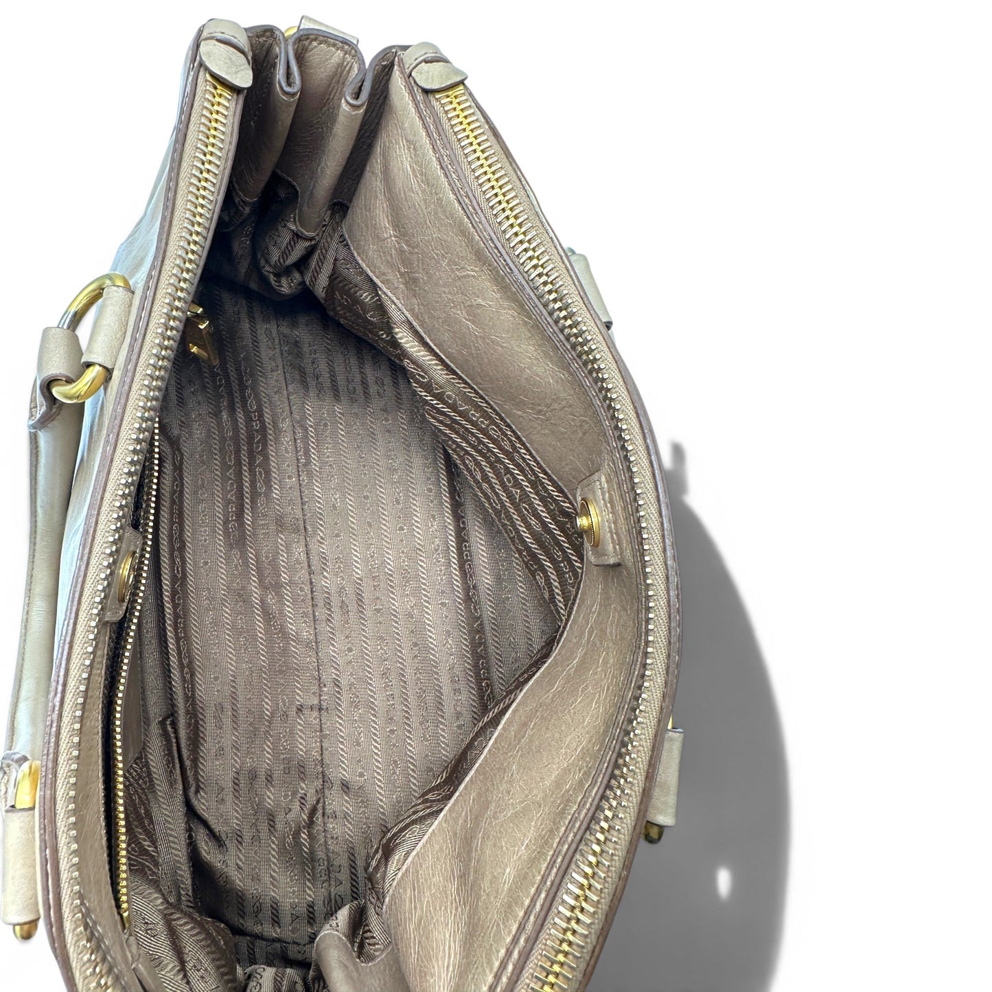 Prada Vitello Shine Leather Tote Bag - Thanks it's Vintage