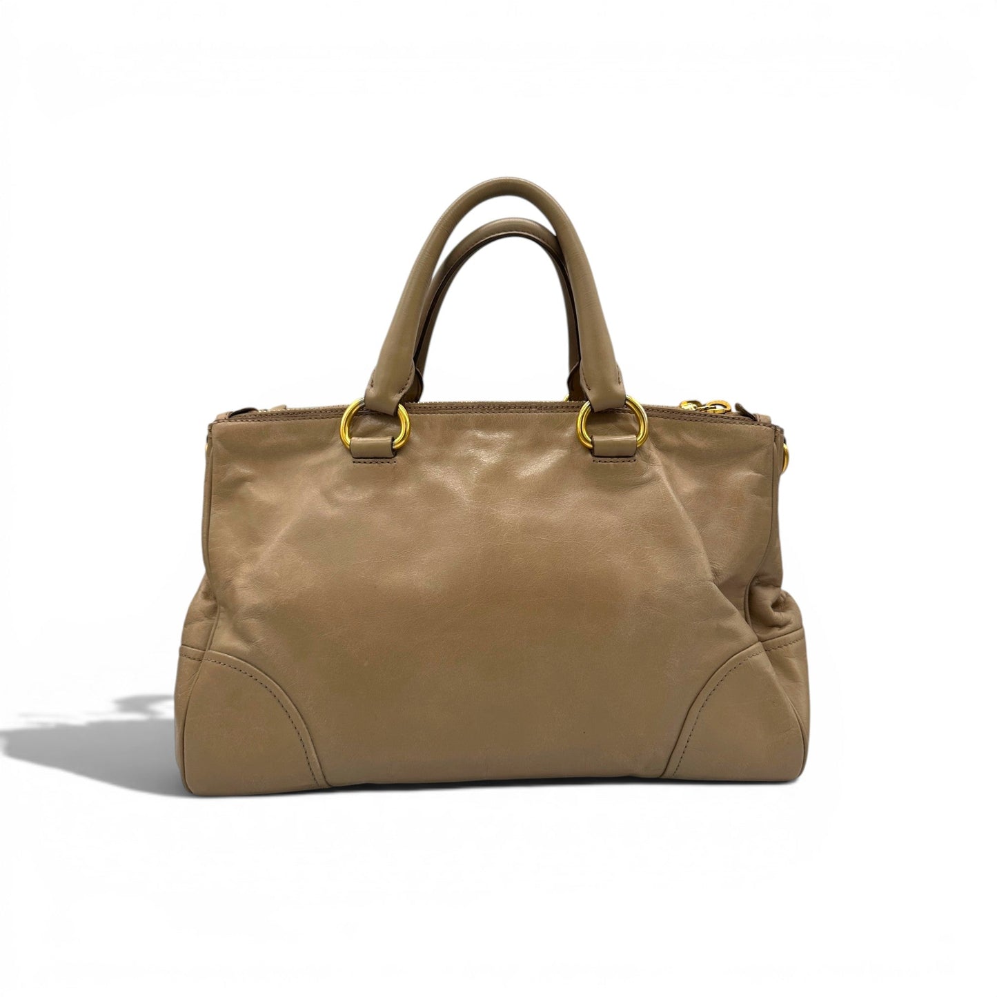 Prada Vitello Shine Leather Tote Bag - Thanks it's Vintage