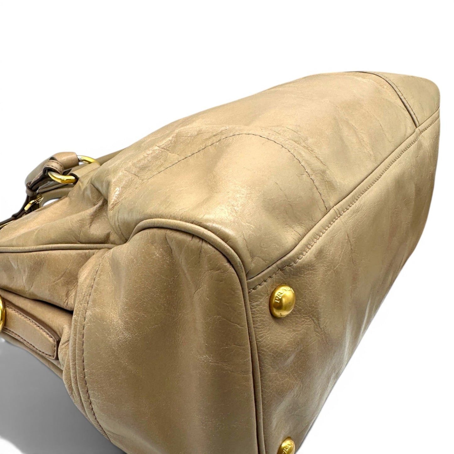 Prada Vitello Shine Leather Tote Bag - Thanks it's Vintage