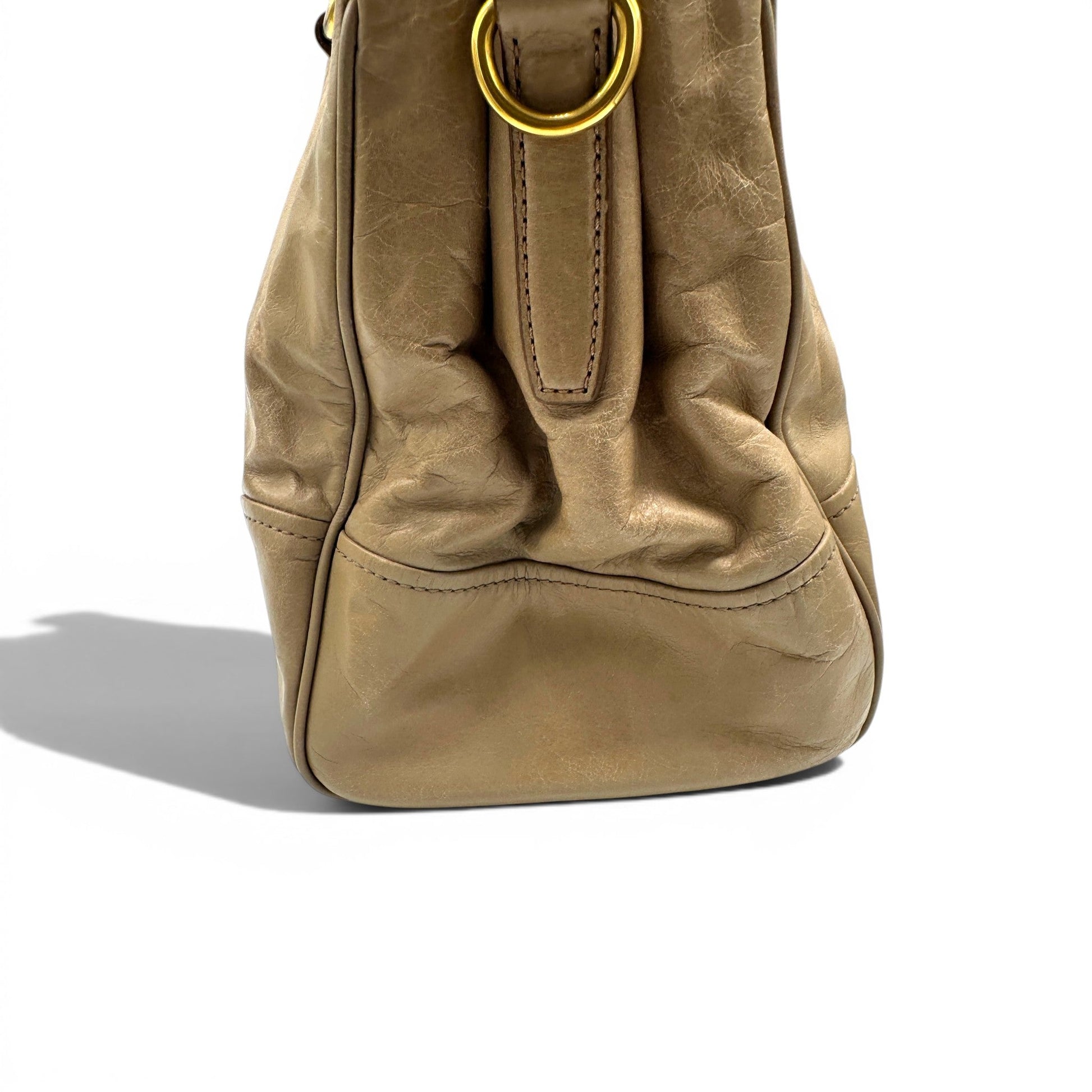 Prada Vitello Shine Leather Tote Bag - Thanks it's Vintage