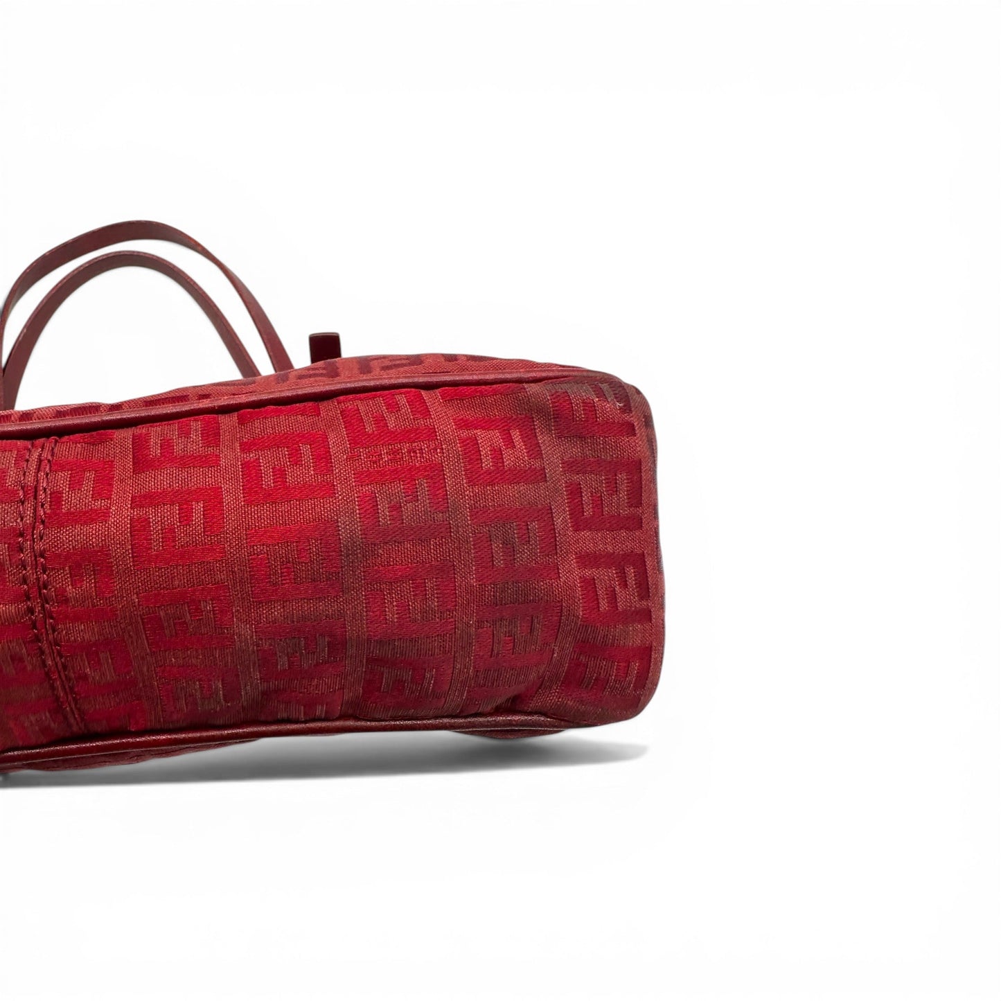 RARE Vintage Fendi Red Zucchino Toile Shoulder Bag - Thanks it's Vintage