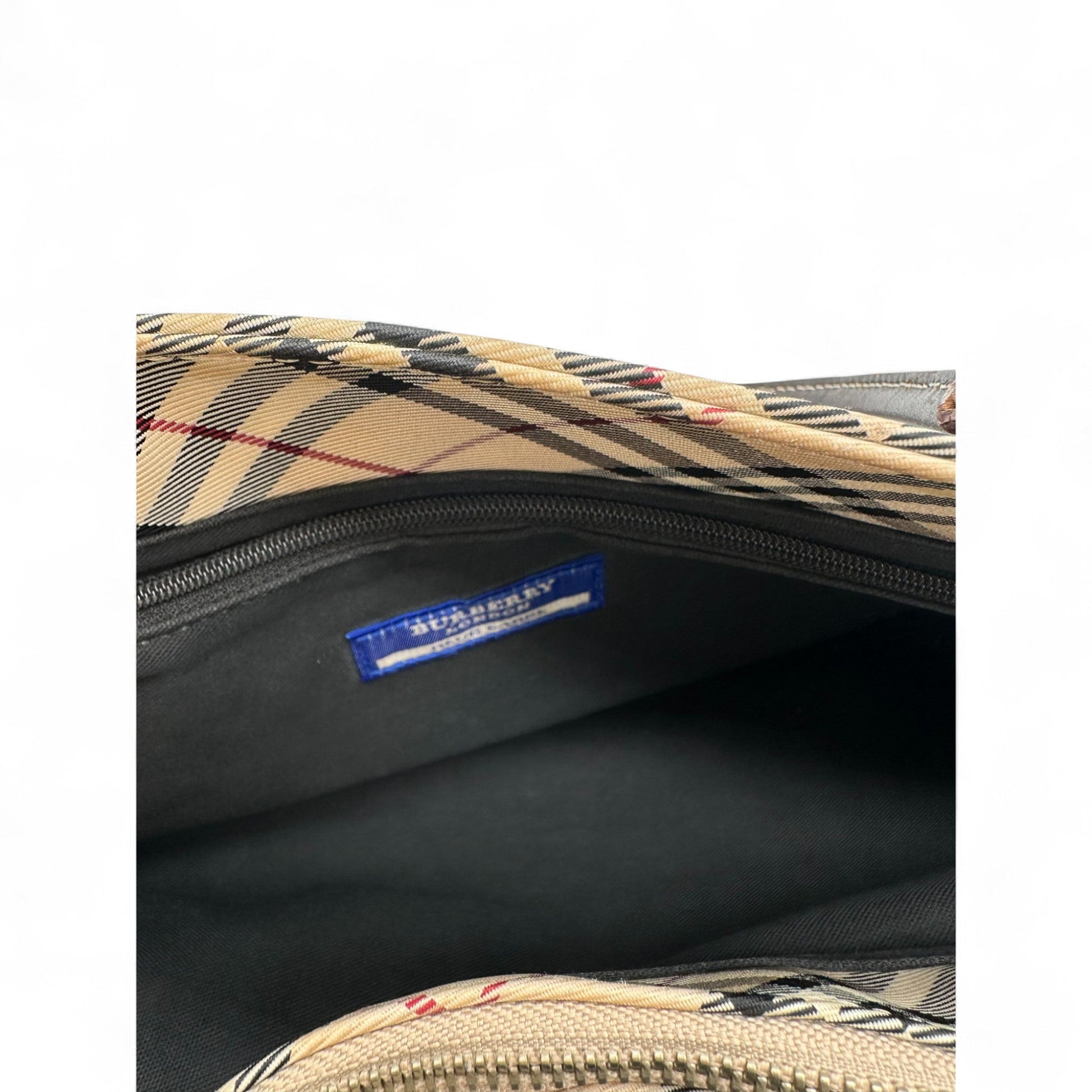 Vintage Blue Label Burberry Nova Check Nylon Tote Bag - Thanks it's Vintage