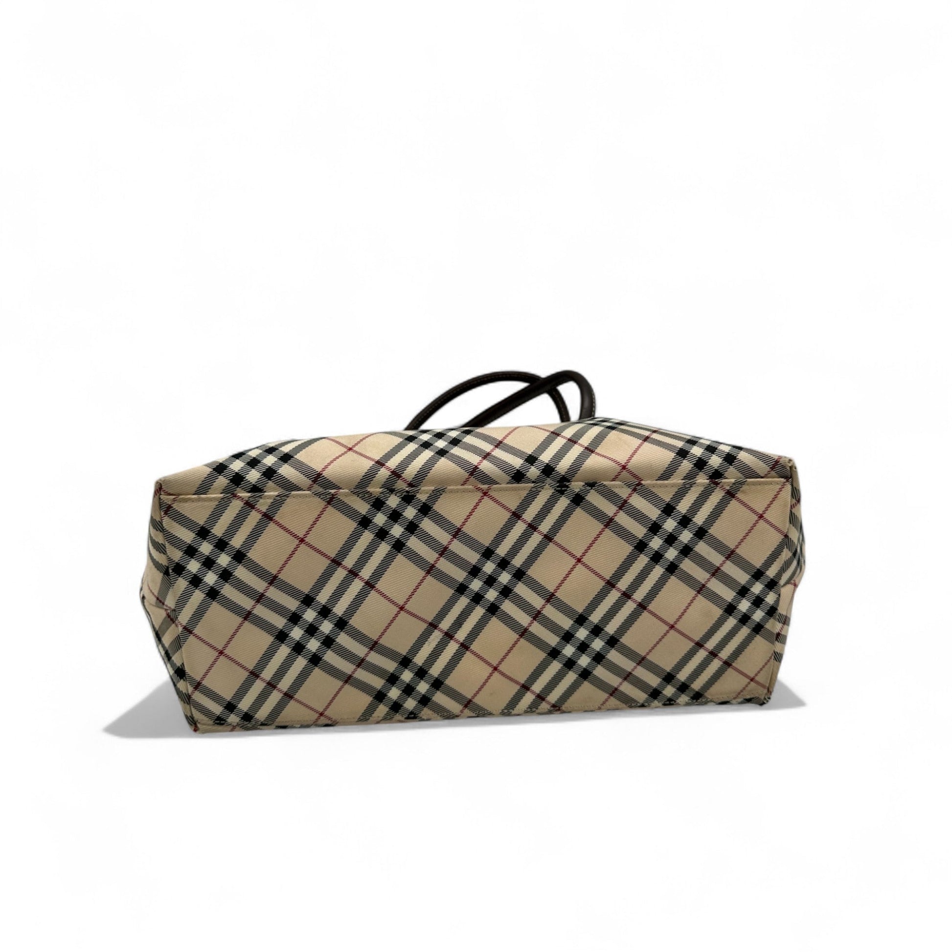 Vintage Blue Label Burberry Nova Check Nylon Tote Bag - Thanks it's Vintage