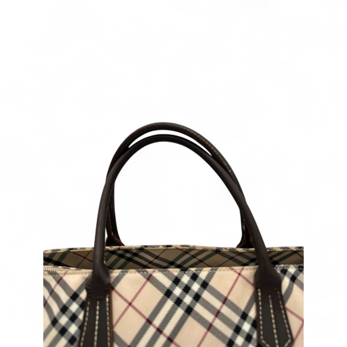 Vintage Blue Label Burberry Nova Check Nylon Tote Bag - Thanks it's Vintage