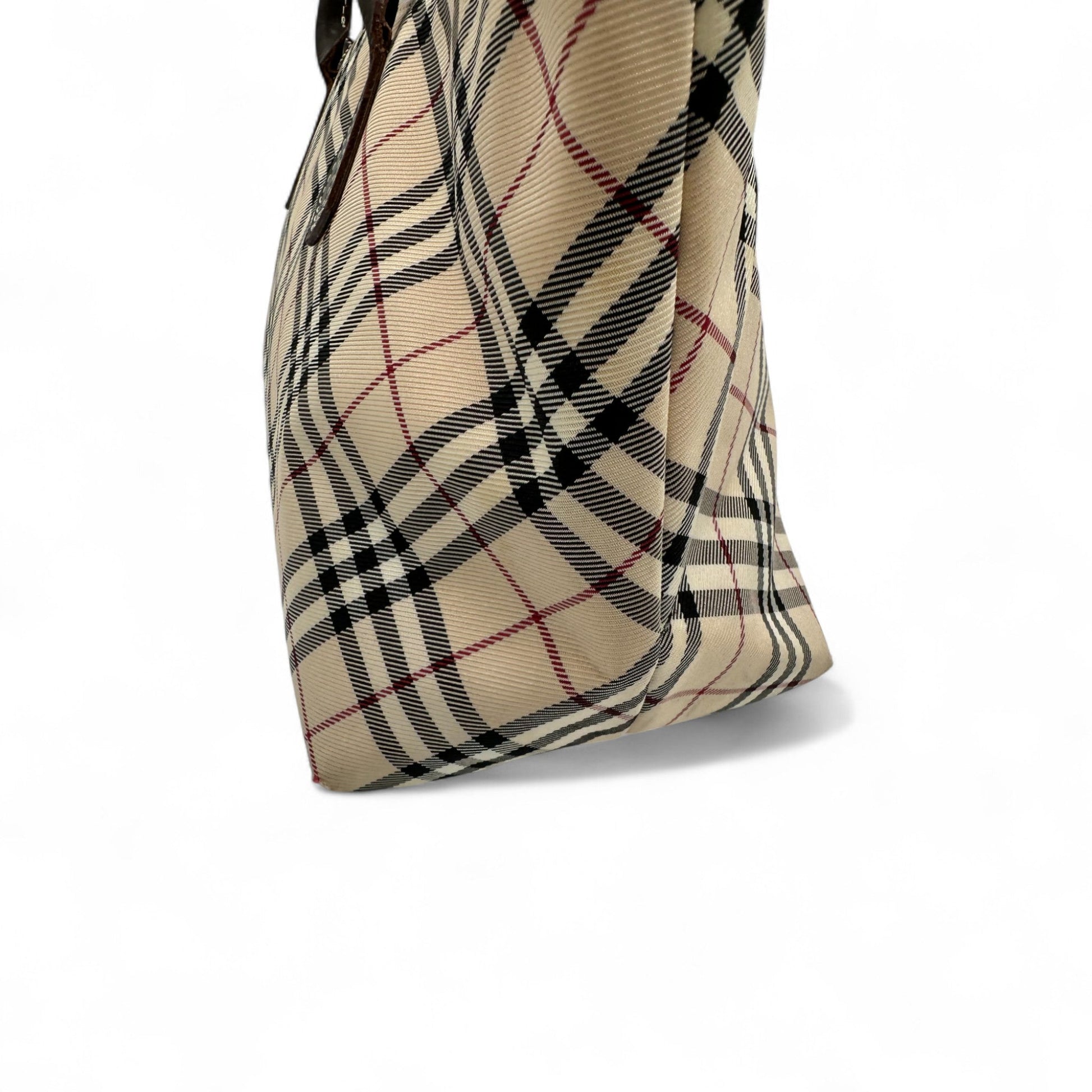 Vintage Blue Label Burberry Nova Check Nylon Tote Bag - Thanks it's Vintage