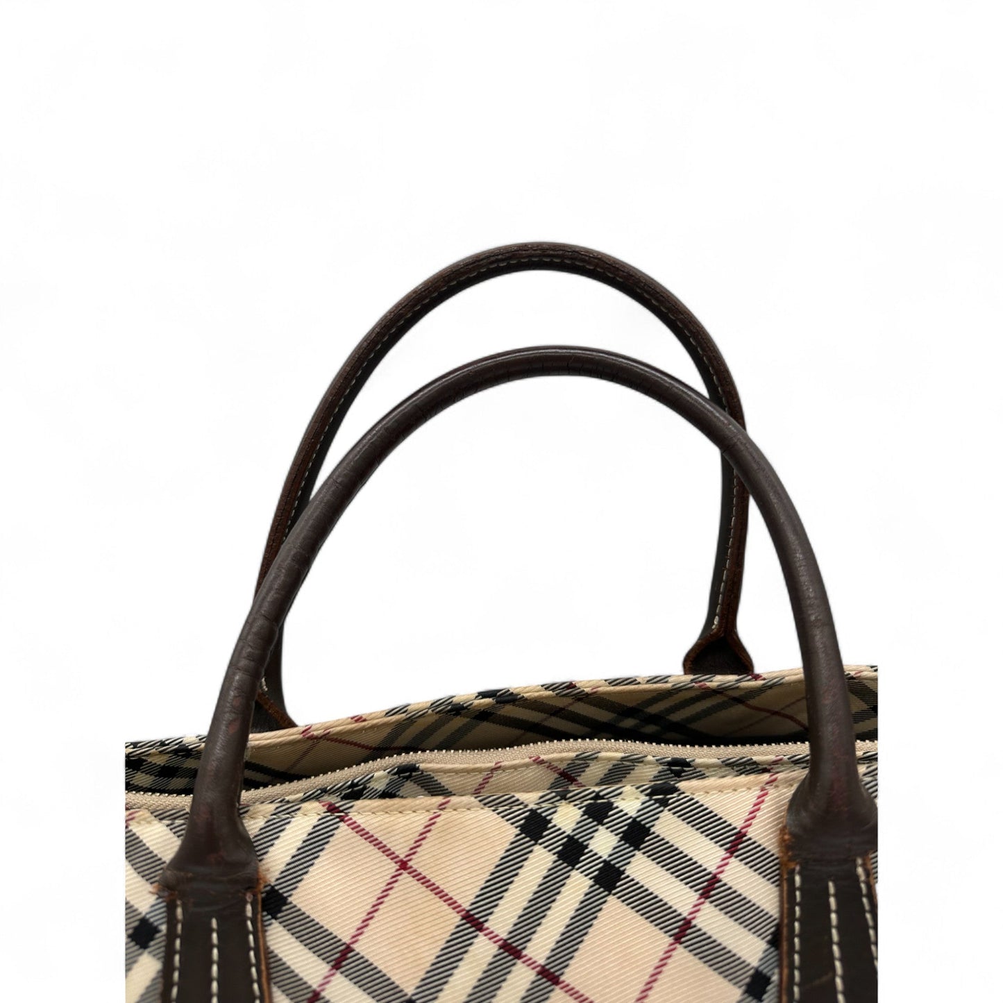 Vintage Blue Label Burberry Nova Check Nylon Tote Bag - Thanks it's Vintage