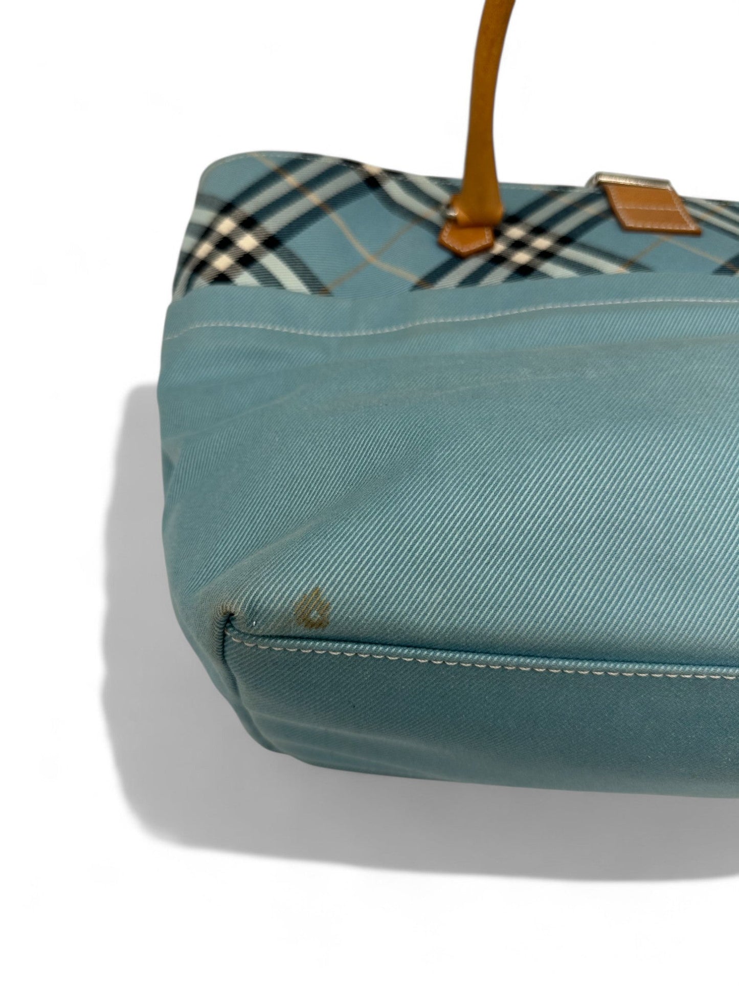 Vintage Burberry Blue Label Blue Nova Check Buckle Detail Tote Bag - Thanks it's Vintage