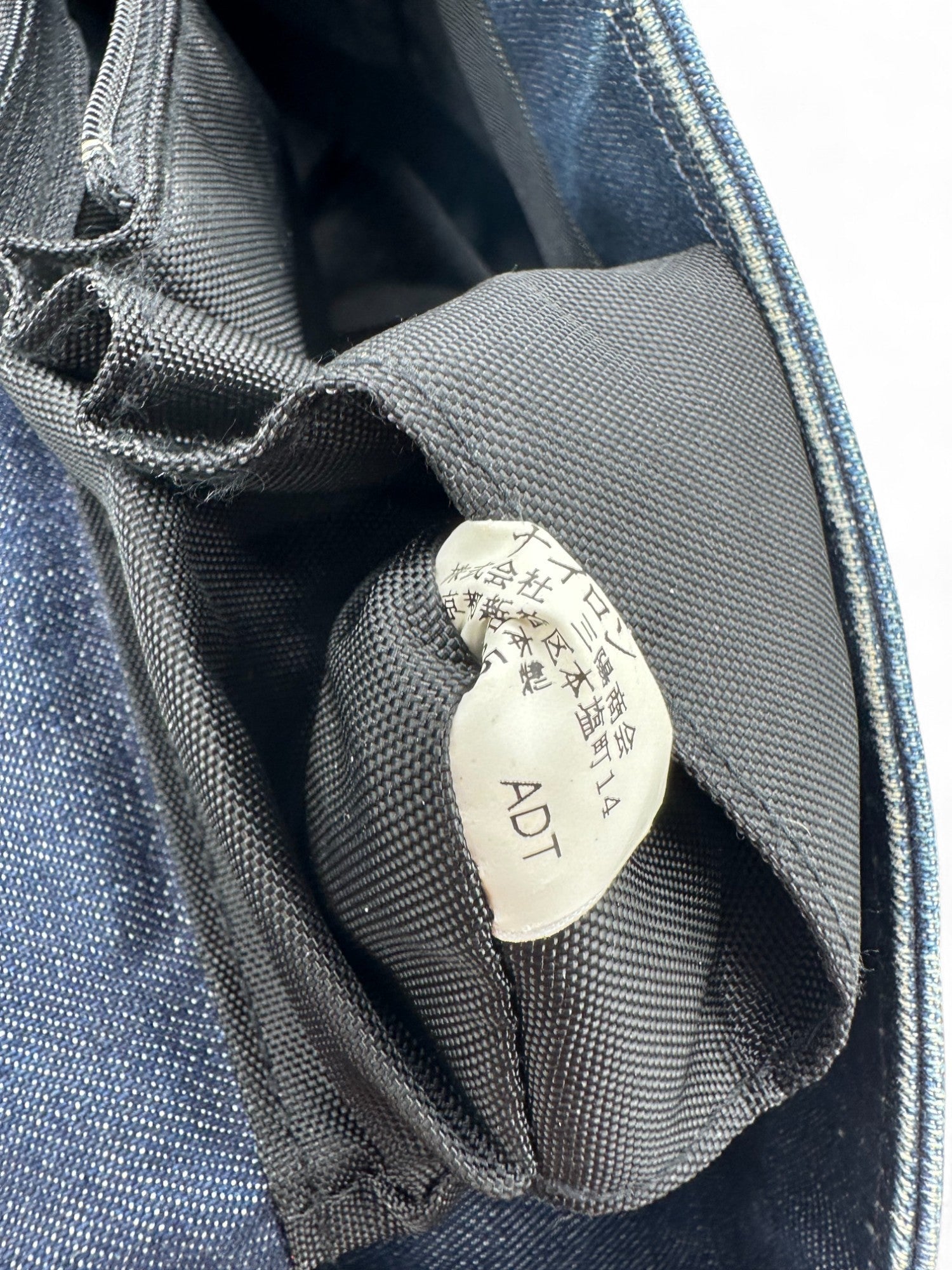 Vintage Burberry Blue Label Navy Denim Boston Shoulder Bag