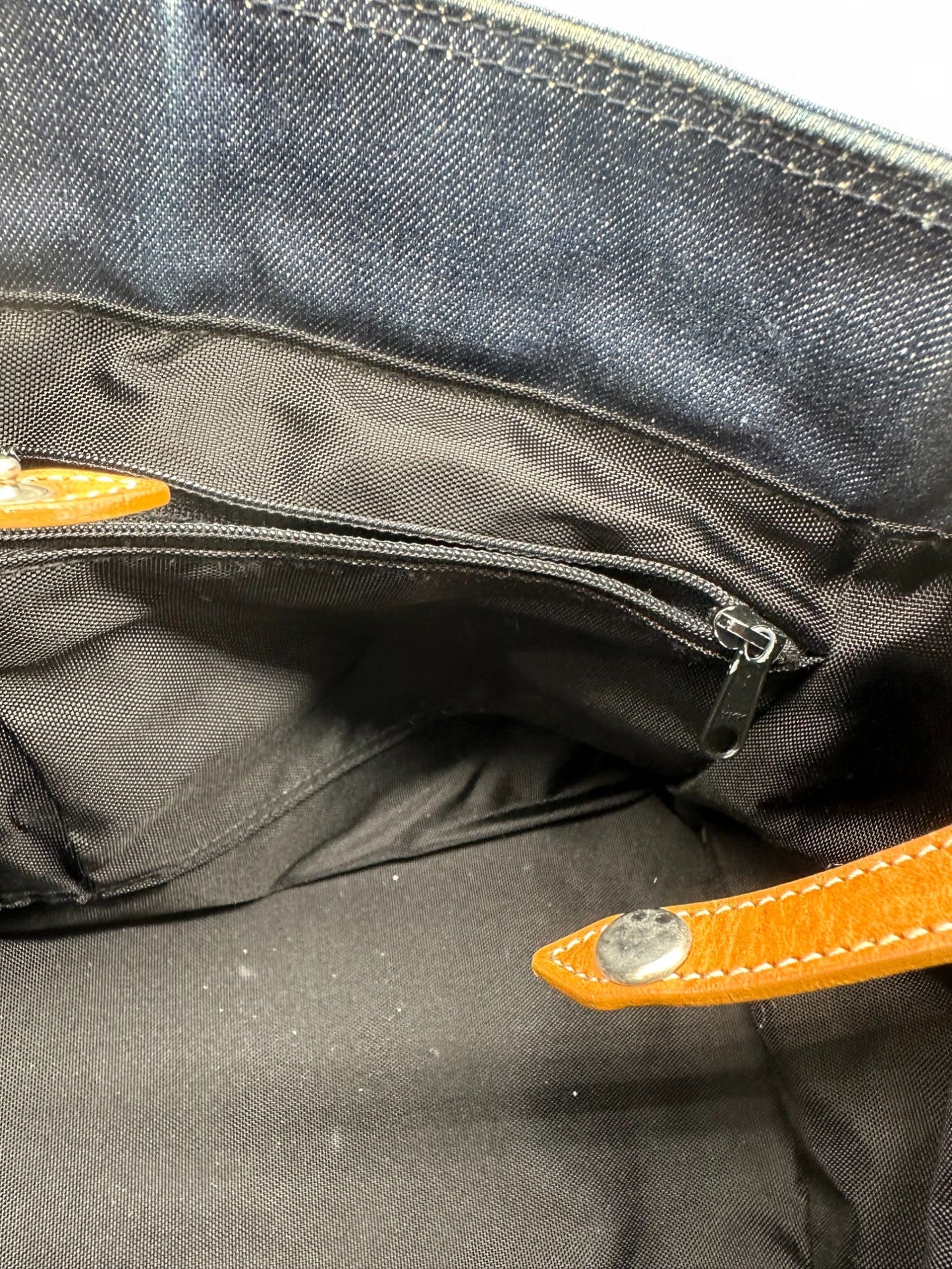 Vintage Burberry Blue Label Navy Denim Boston Shoulder Bag - Thanks it's Vintage