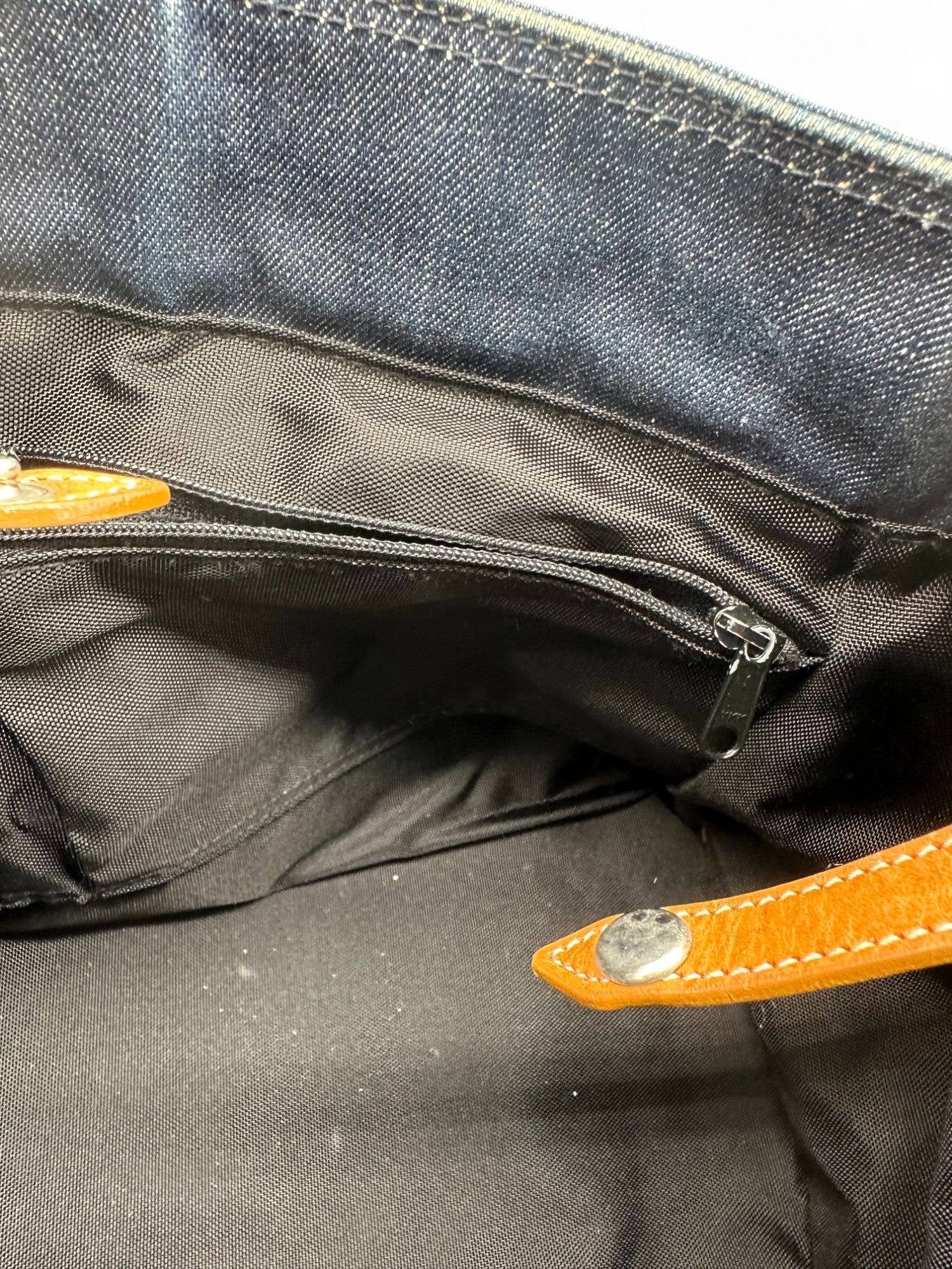 Vintage Burberry Blue Label Navy Denim Boston Shoulder Bag - Thanks it's Vintage