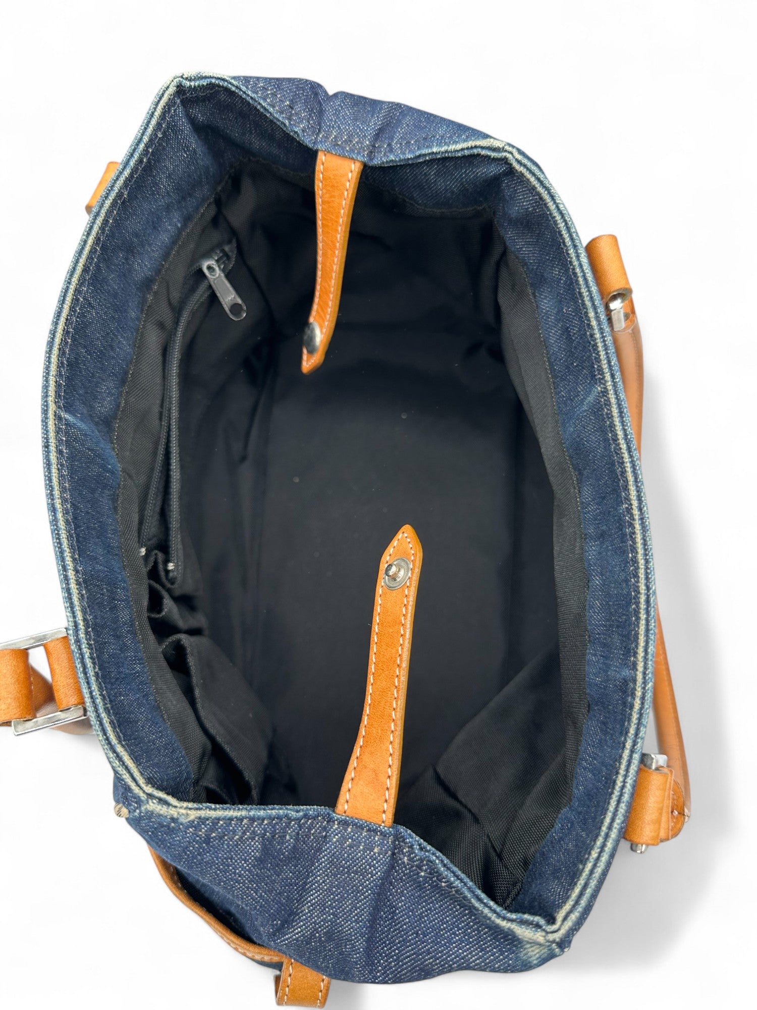 Vintage Burberry Blue Label Navy Denim Boston Shoulder Bag - Thanks it's Vintage