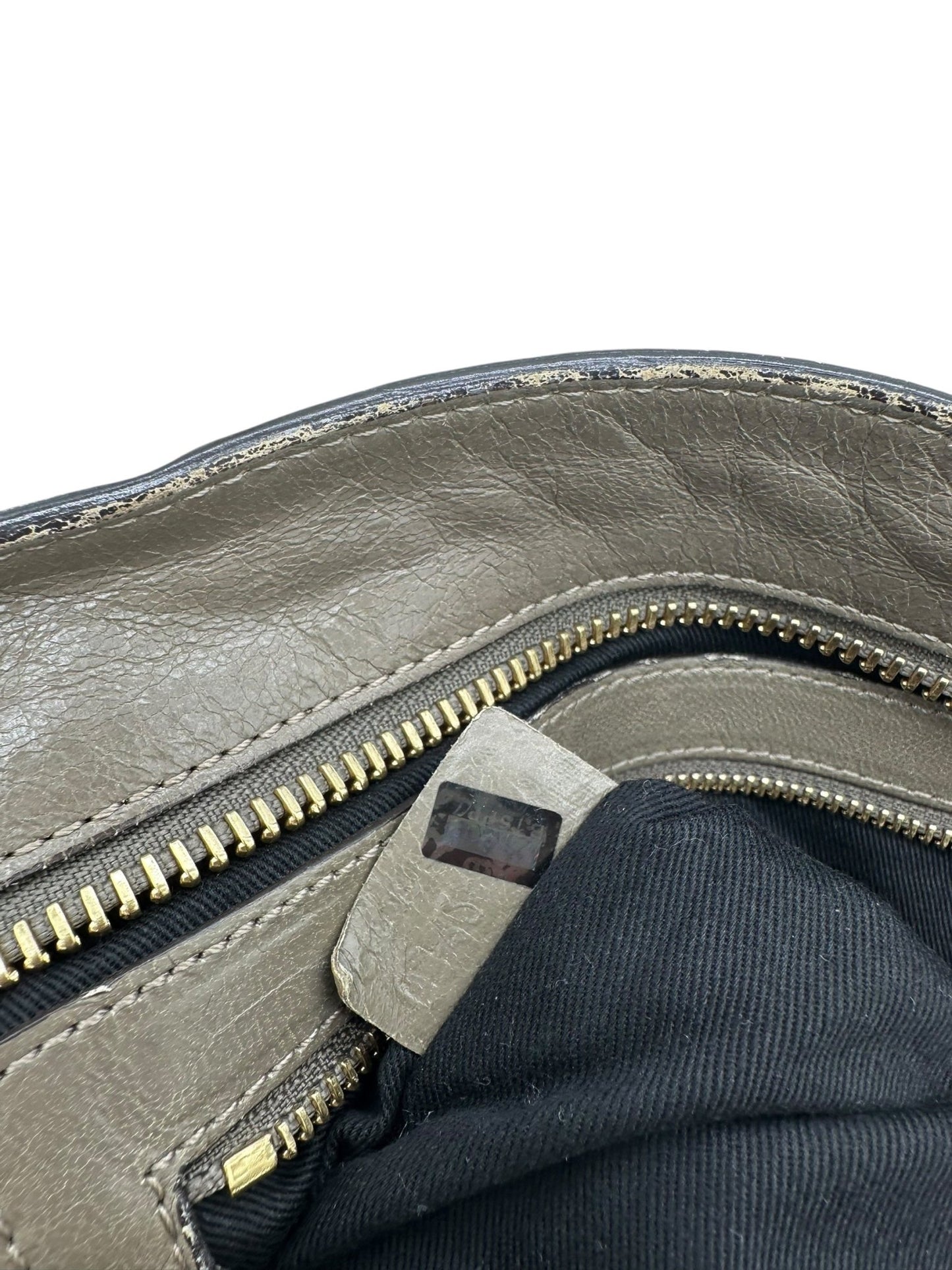 Vintage Chloé Ethel Handbag with Grey Leather and Gold Hardware - Thanks it's Vintage