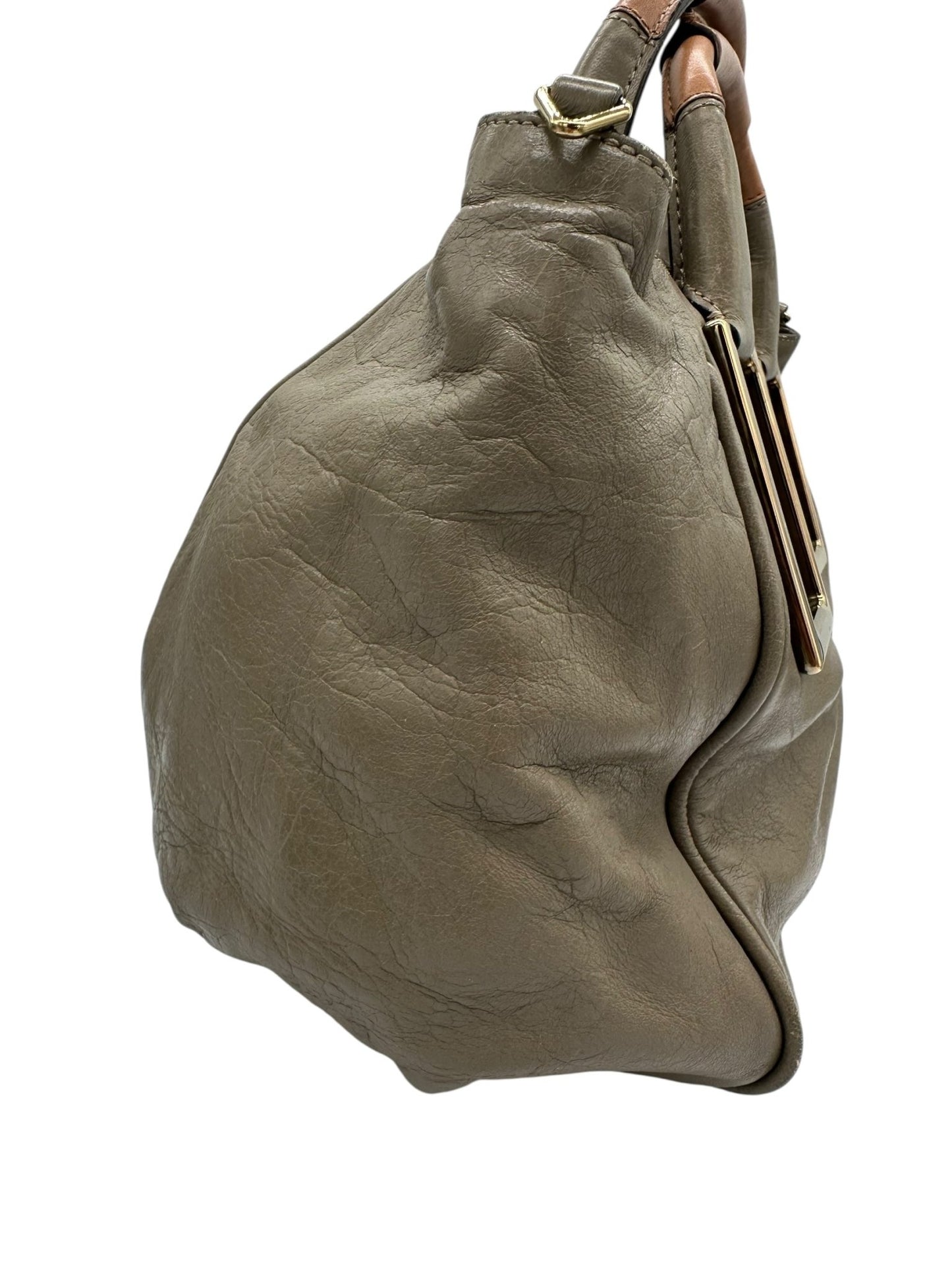 Vintage Chloé Ethel Handbag with Grey Leather and Gold Hardware - Thanks it's Vintage