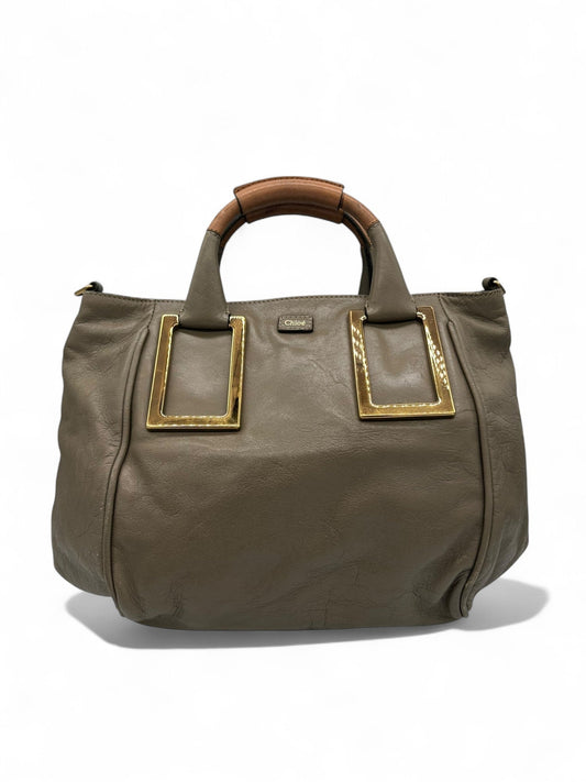 Vintage Chloé Ethel Handbag with Grey Leather and Gold Hardware - Thanks it's Vintage
