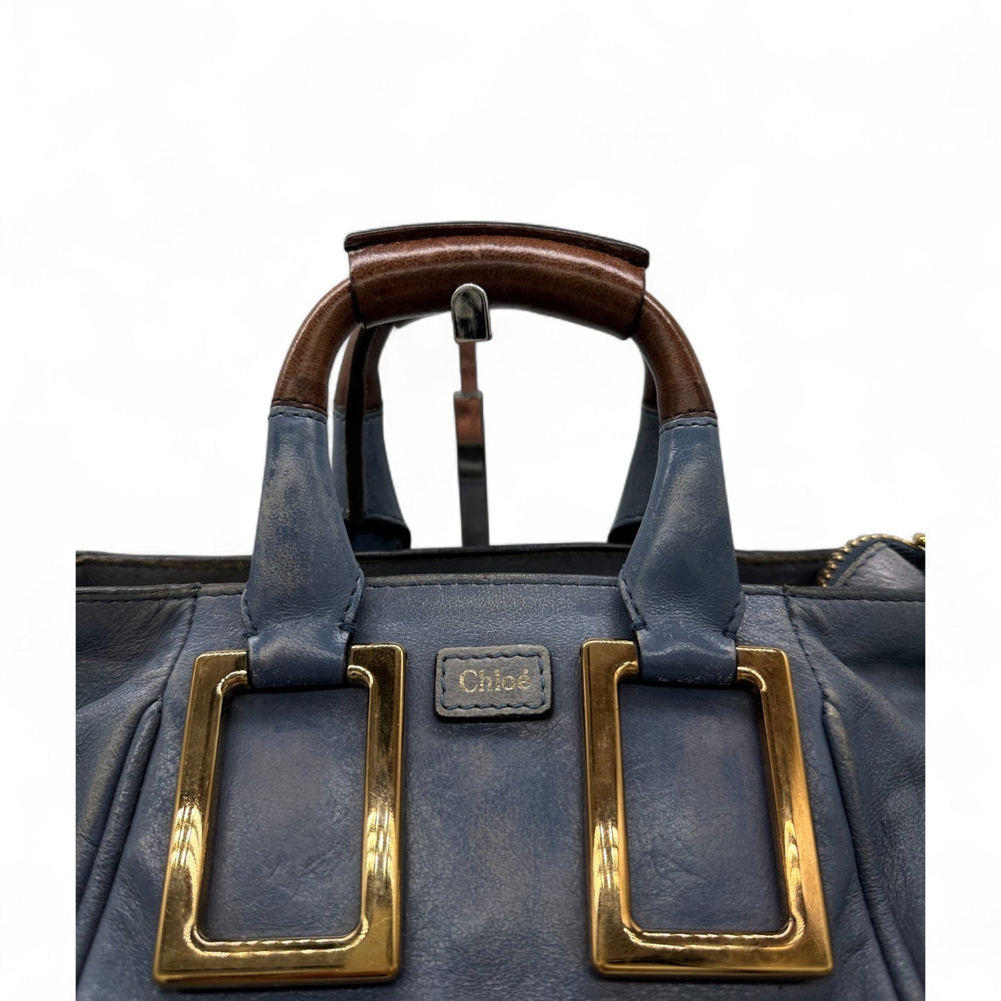 Vintage Chloè Ethel Mini Handbag in Blue Leather - Thanks it's Vintage