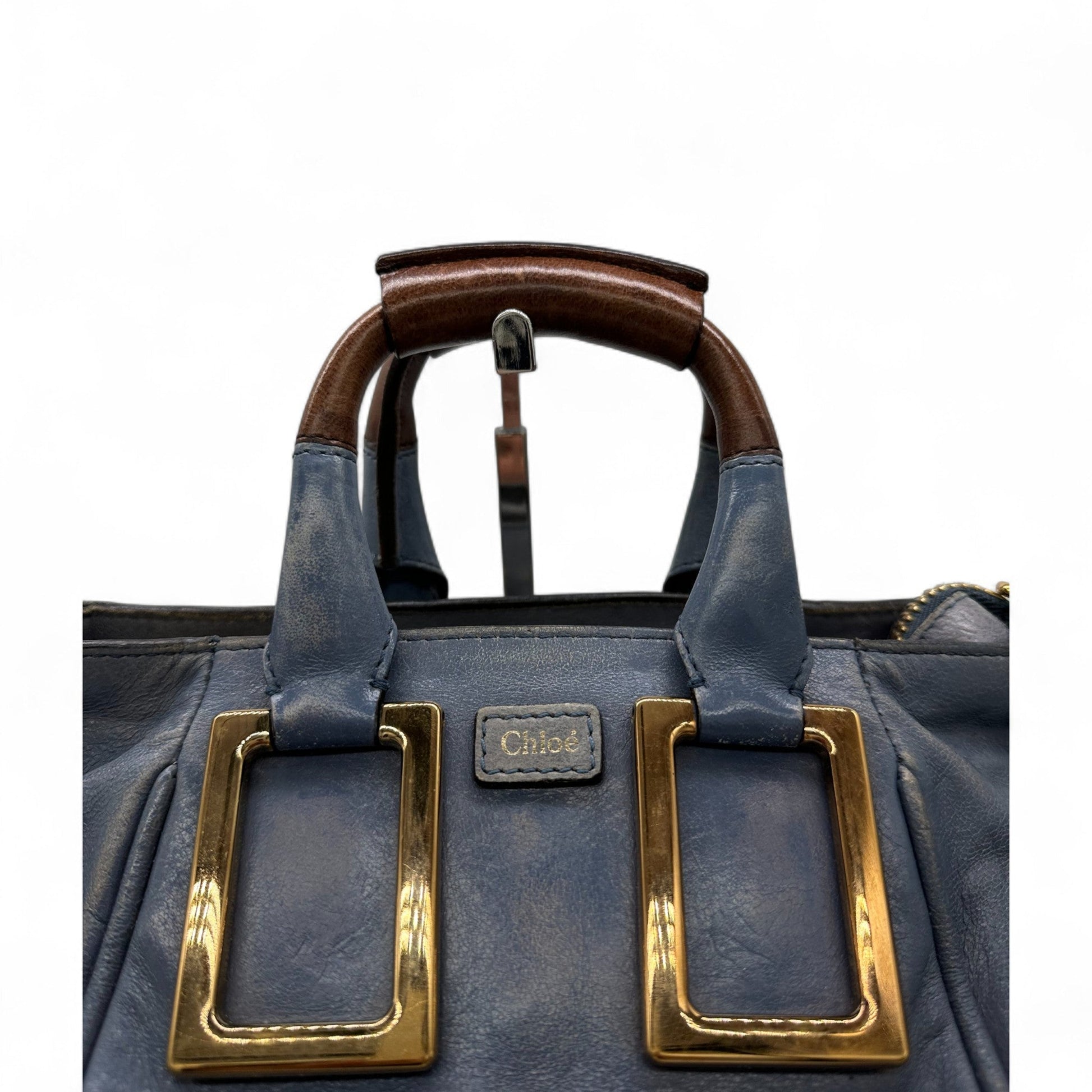 Vintage Chloè Ethel Mini Handbag in Blue Leather - Thanks it's Vintage
