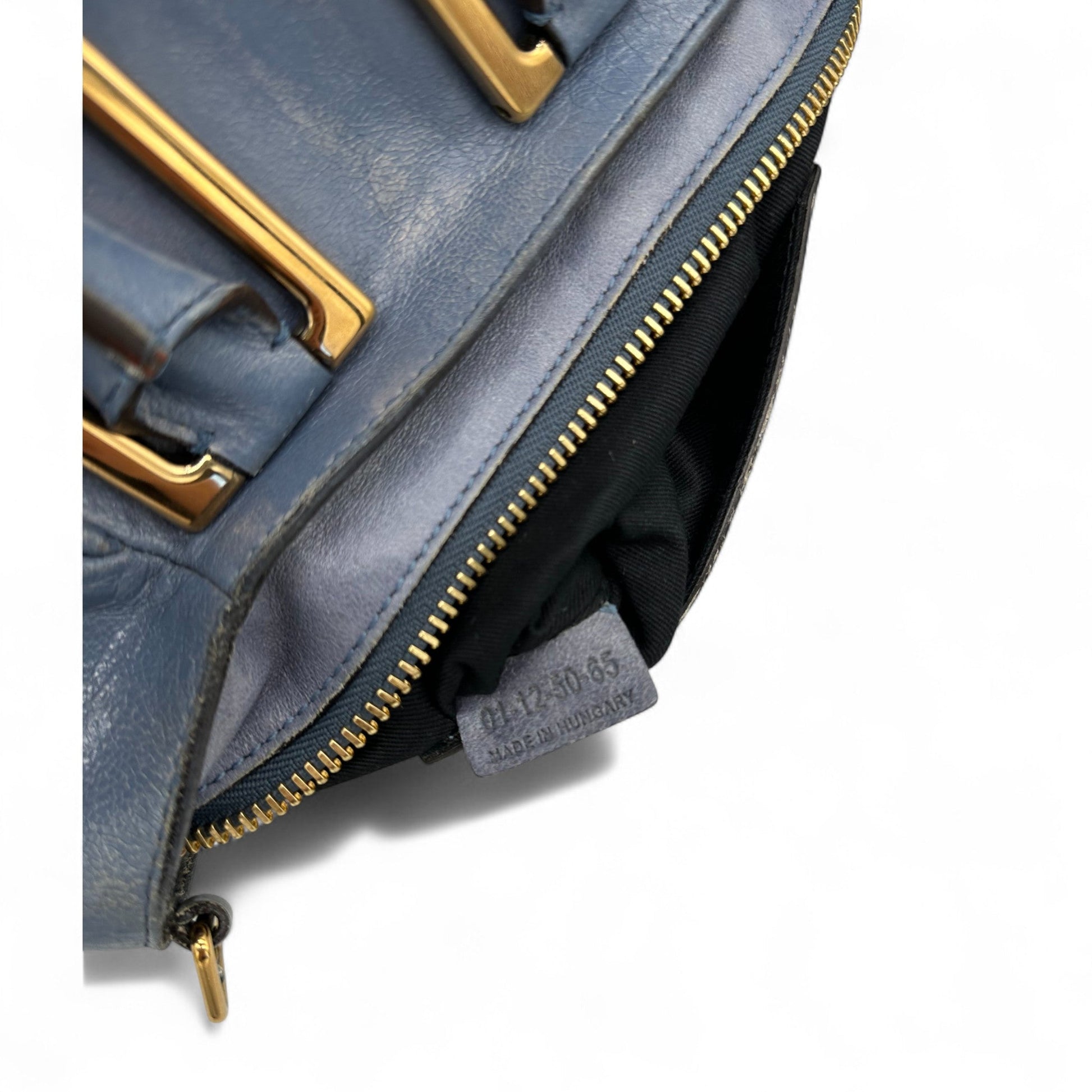 Vintage Chloè Ethel Mini Handbag in Blue Leather - Thanks it's Vintage