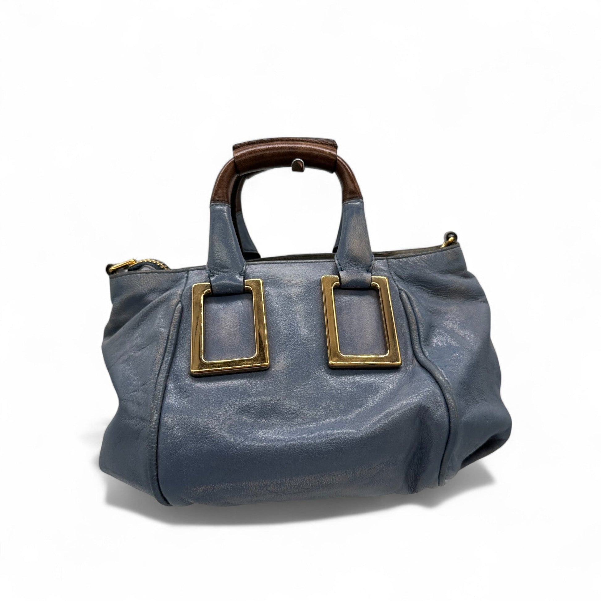 Vintage Chloè Ethel Mini Handbag in Blue Leather - Thanks it's Vintage