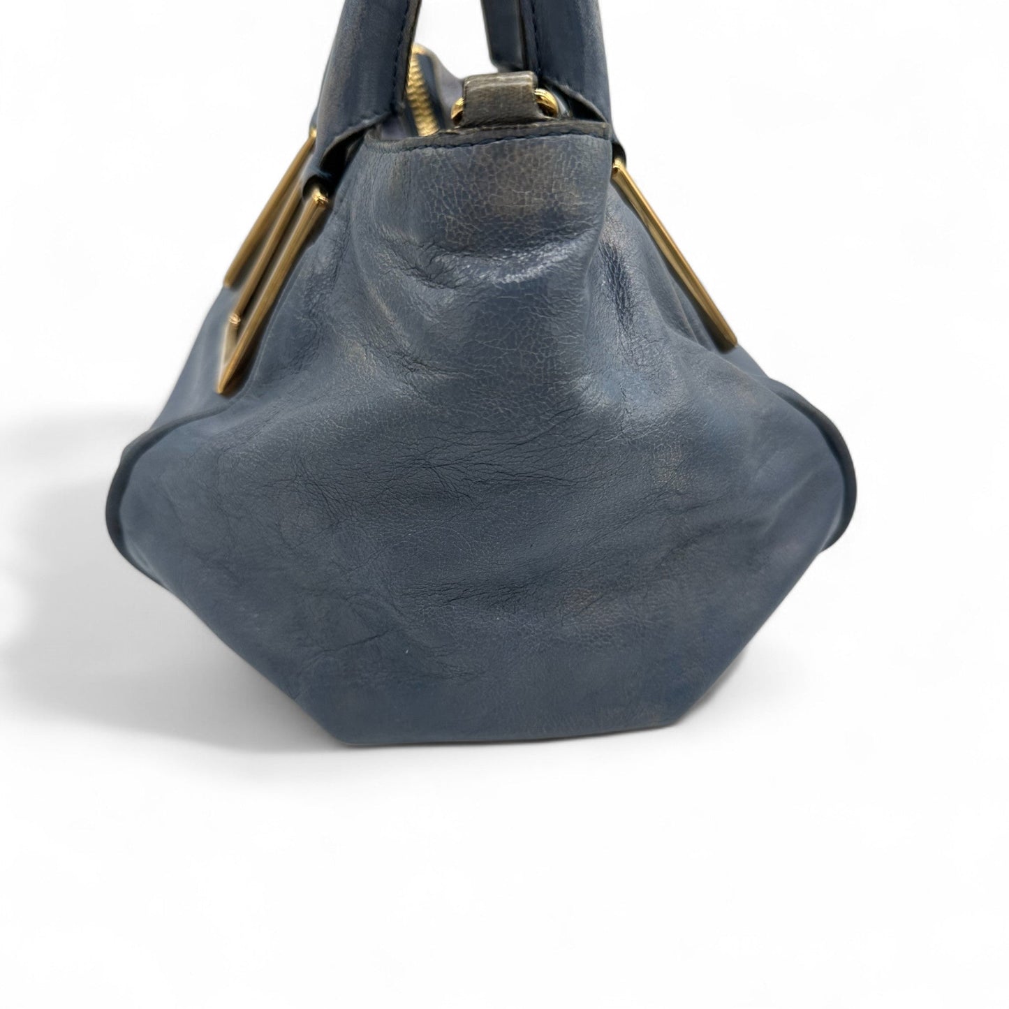 Vintage Chloè Ethel Mini Handbag in Blue Leather - Thanks it's Vintage