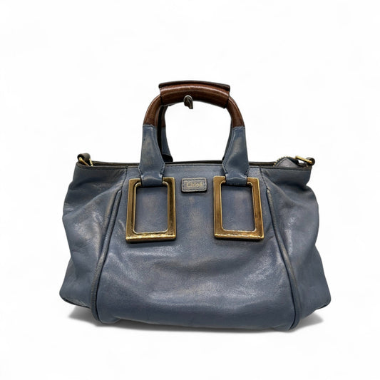 Vintage Chloè Ethel Mini Handbag in Blue Leather - Thanks it's Vintage