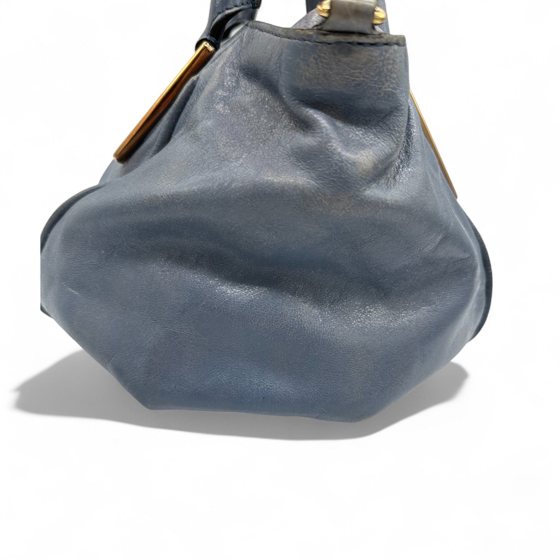Vintage Chloè Ethel Mini Handbag in Blue Leather - Thanks it's Vintage