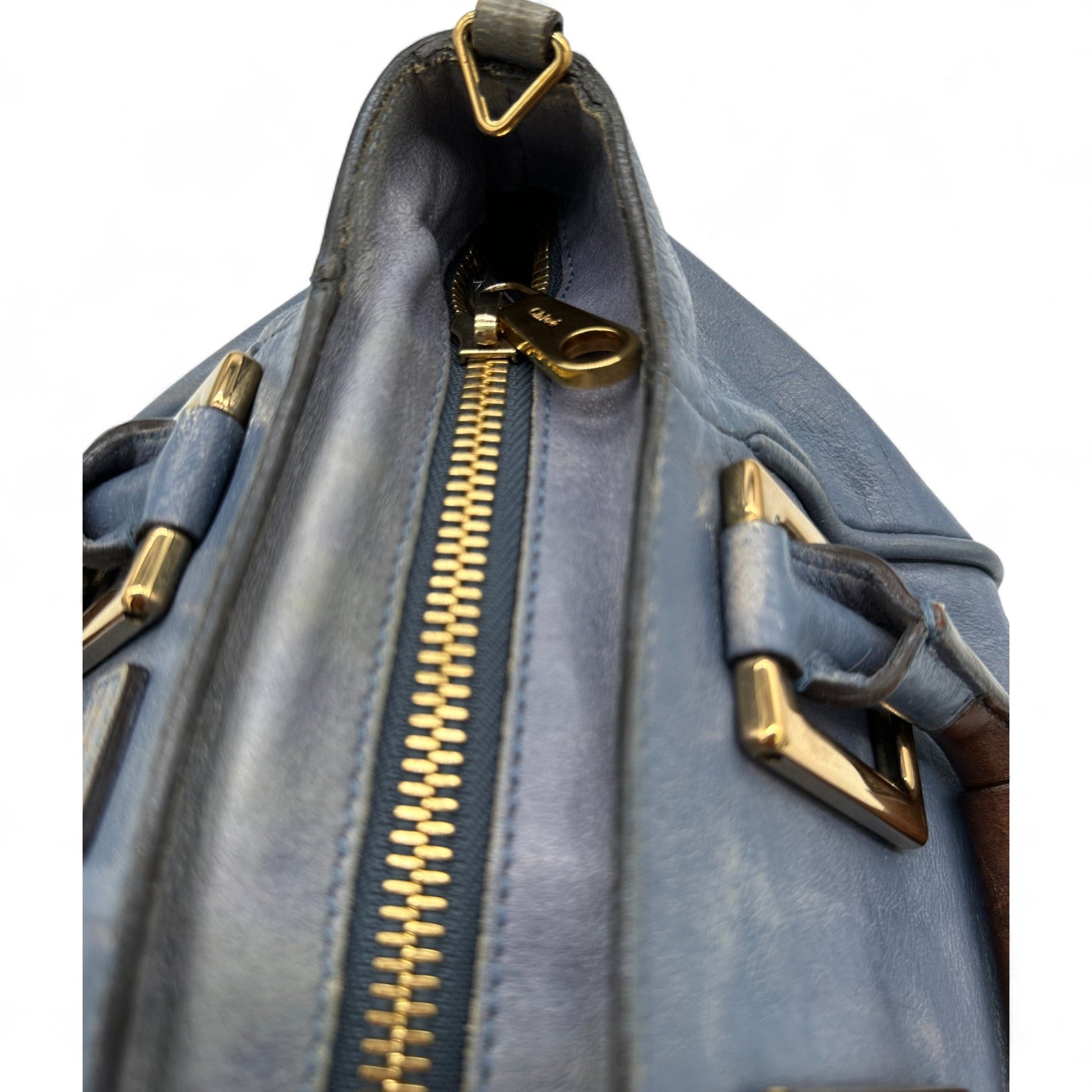 Vintage Chloè Ethel Mini Handbag in Blue Leather - Thanks it's Vintage