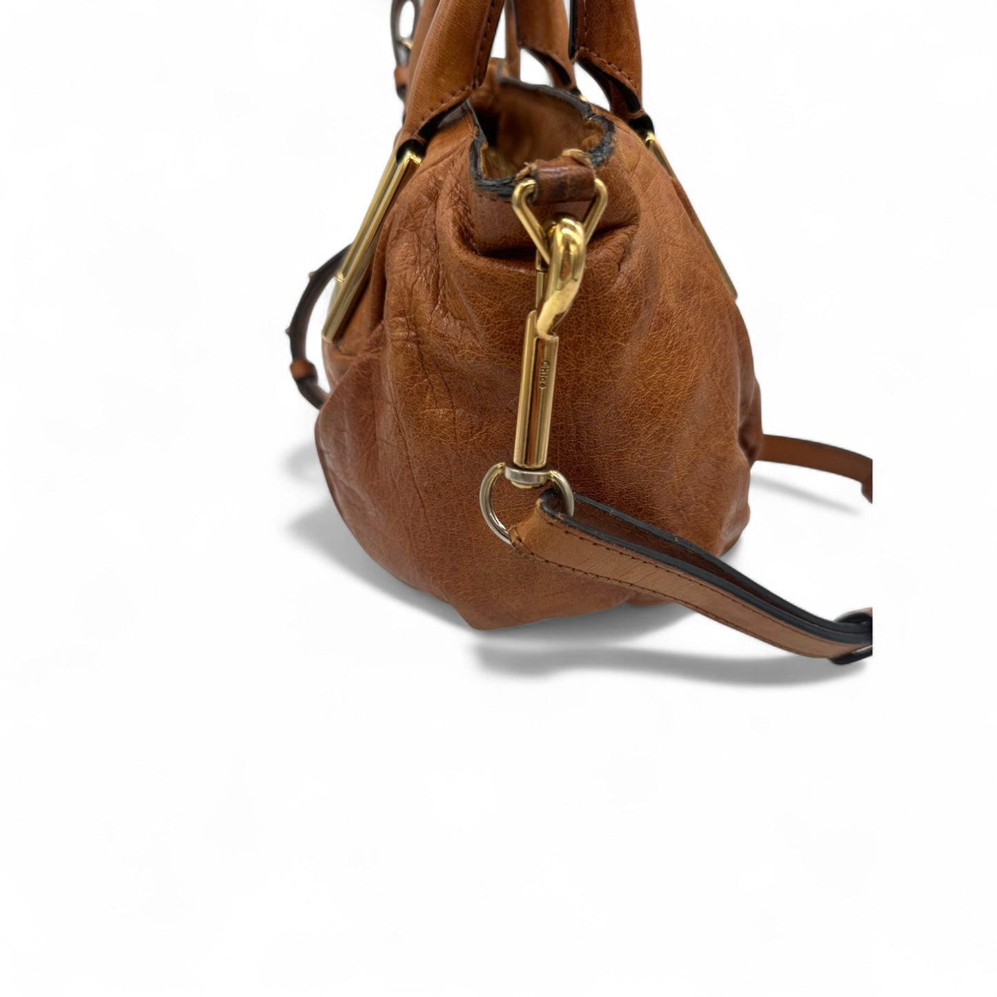 Vintage Chloe Mini Ethel Handbag In Tan Leather with Two Way Strap - Thanks it's Vintage