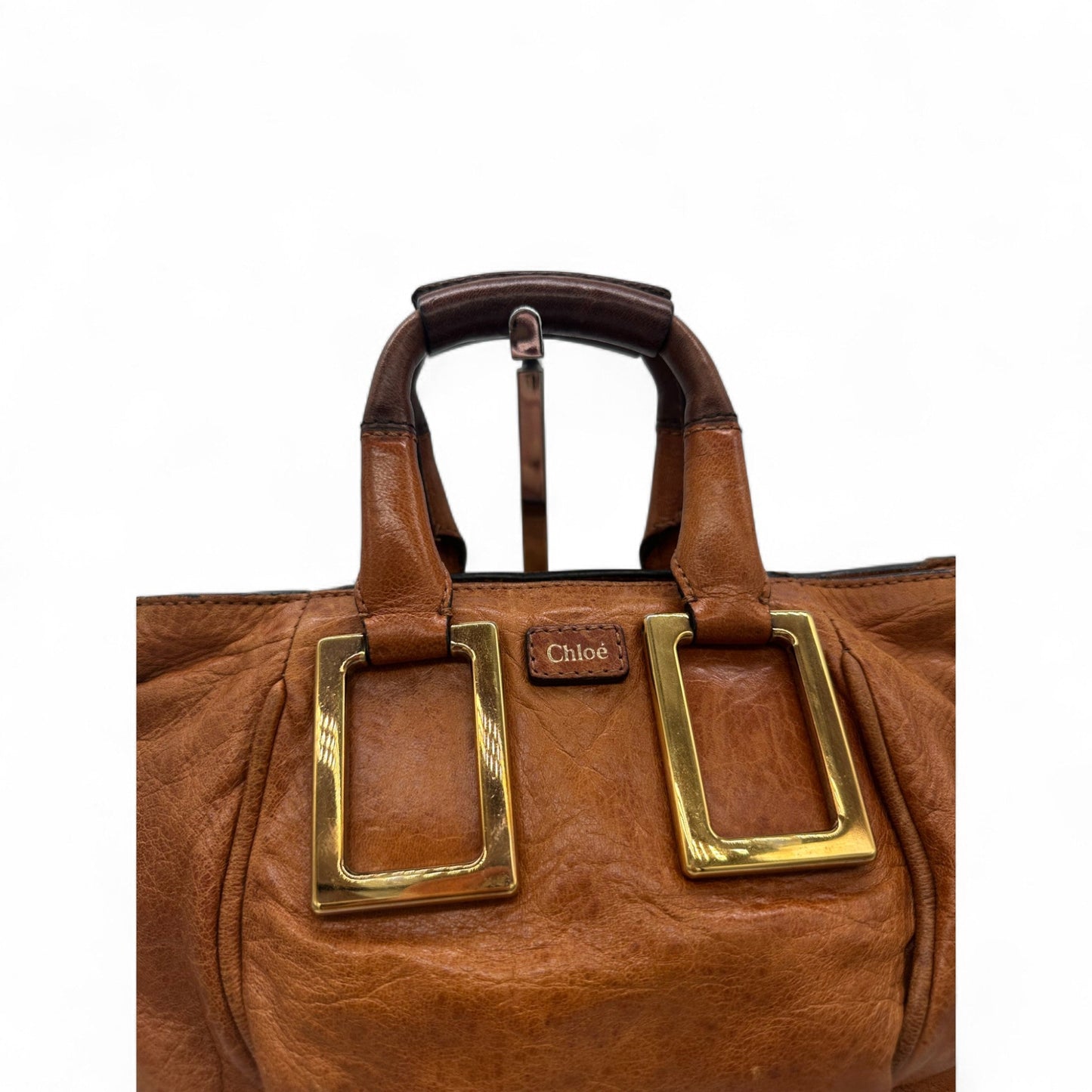 Vintage Chloe Mini Ethel Handbag In Tan Leather with Two Way Strap - Thanks it's Vintage