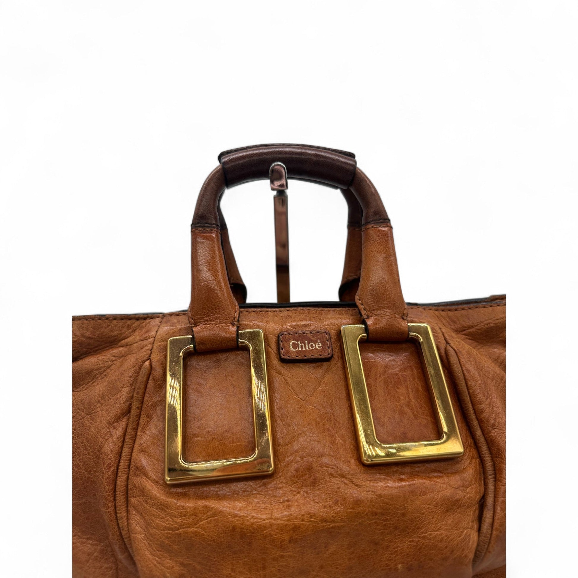 Vintage Chloe Mini Ethel Handbag In Tan Leather with Two Way Strap - Thanks it's Vintage