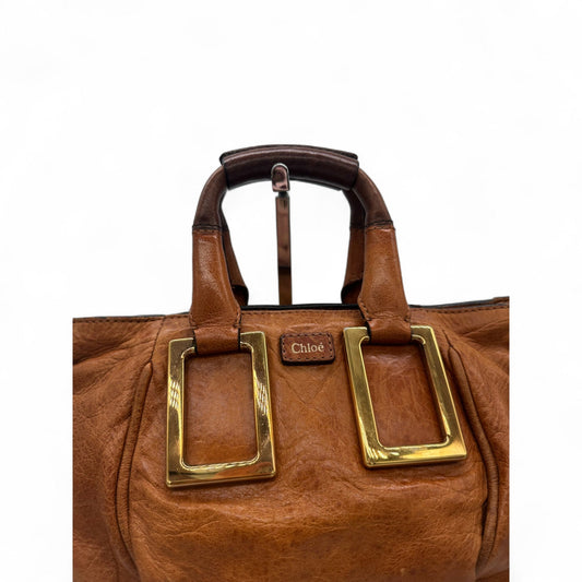 Vintage Chloe Mini Ethel Handbag In Tan Leather with Two Way Strap - Thanks it's Vintage