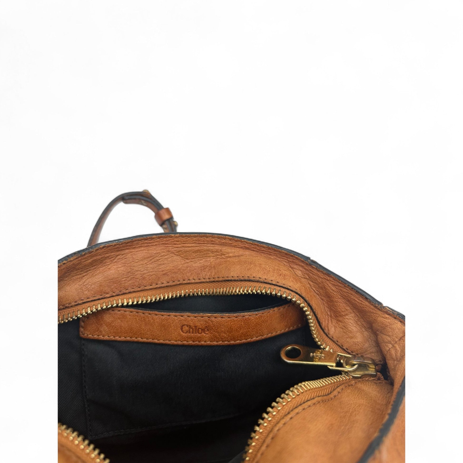 Vintage Chloe Mini Ethel Handbag In Tan Leather with Two Way Strap - Thanks it's Vintage